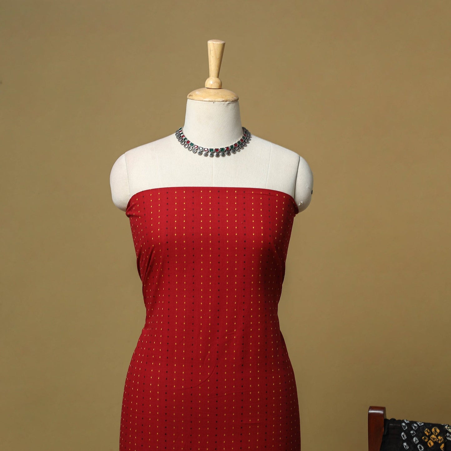 Jacquard cotton 2pc unstitched dress material 01