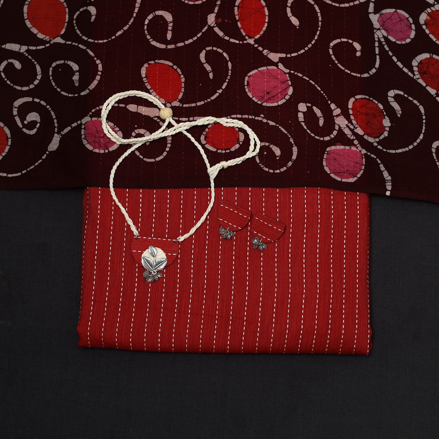 Jacquard cotton 2pc unstitched dress material