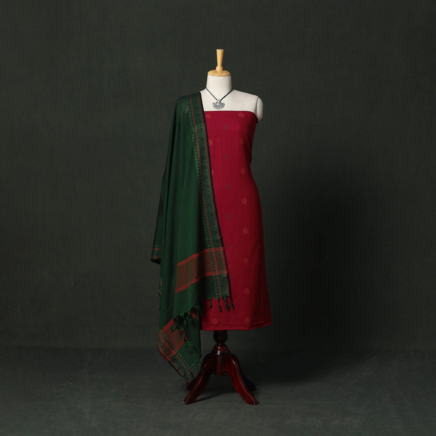 Jacquard cotton 2pc unstitched dress material