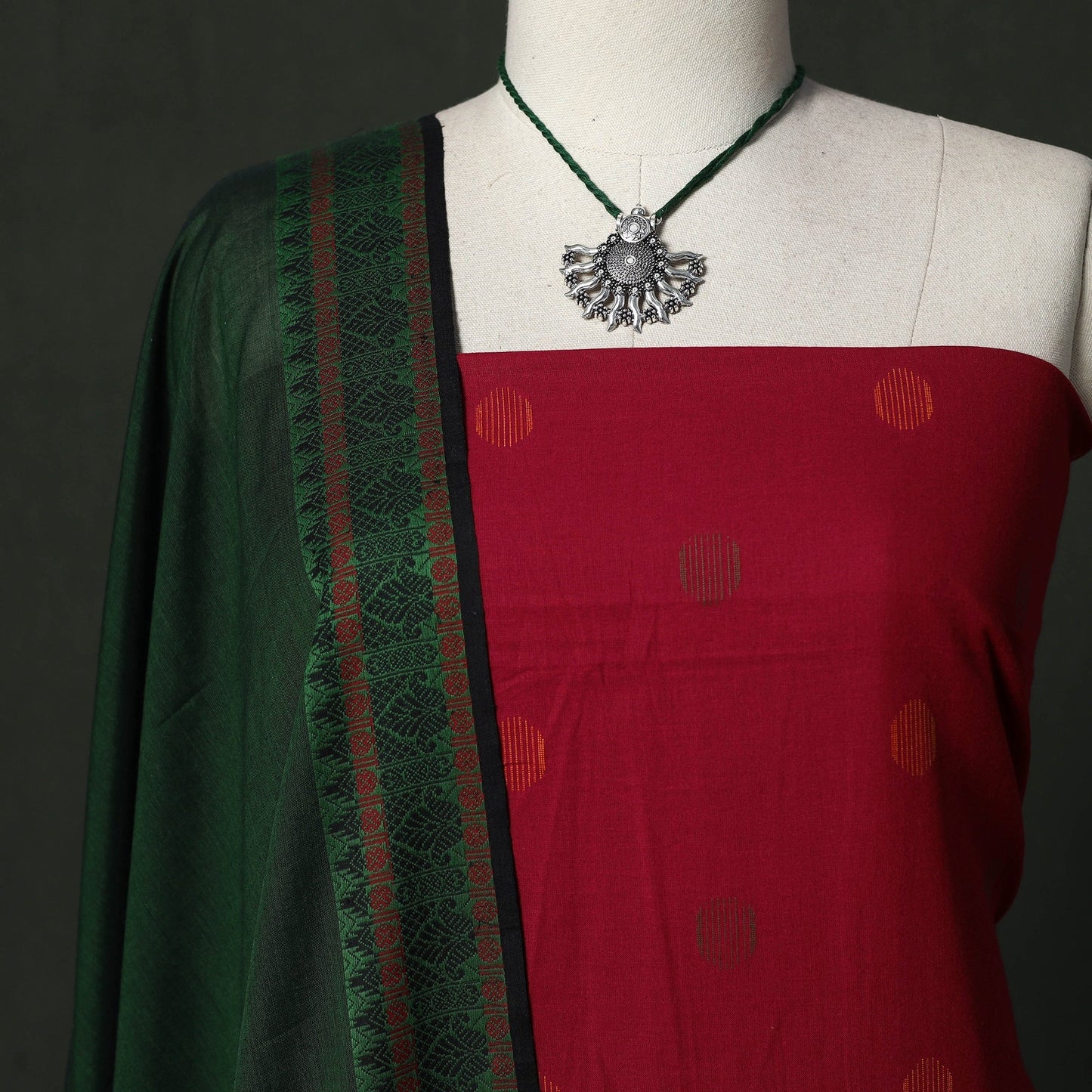 Jacquard cotton 2pc unstitched dress material