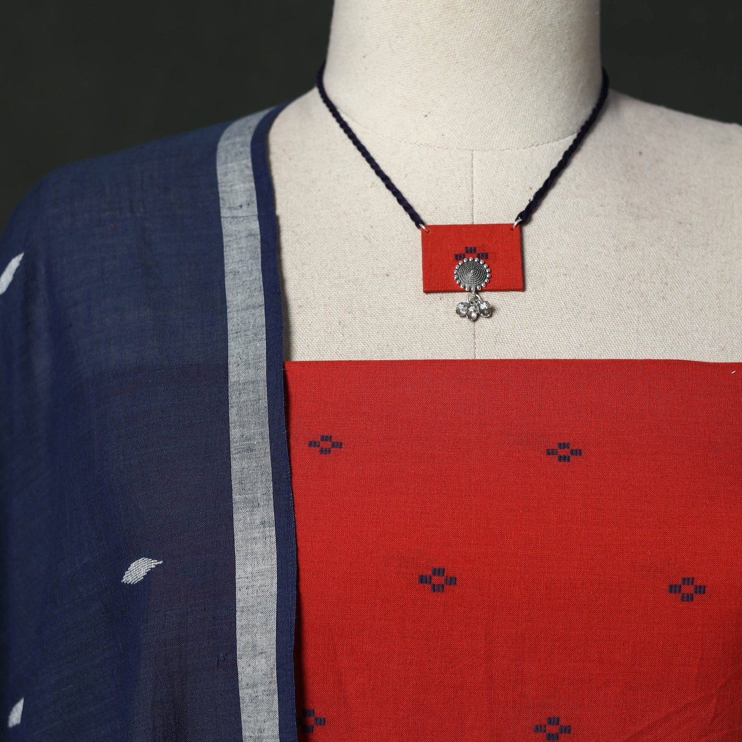 Jacquard cotton 2pc unstitched dress material