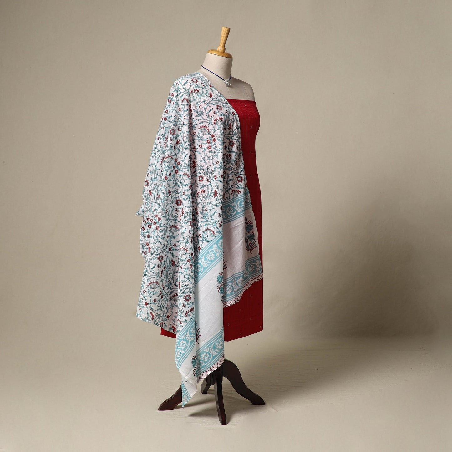 Jacquard cotton 2pc unstitched dress material