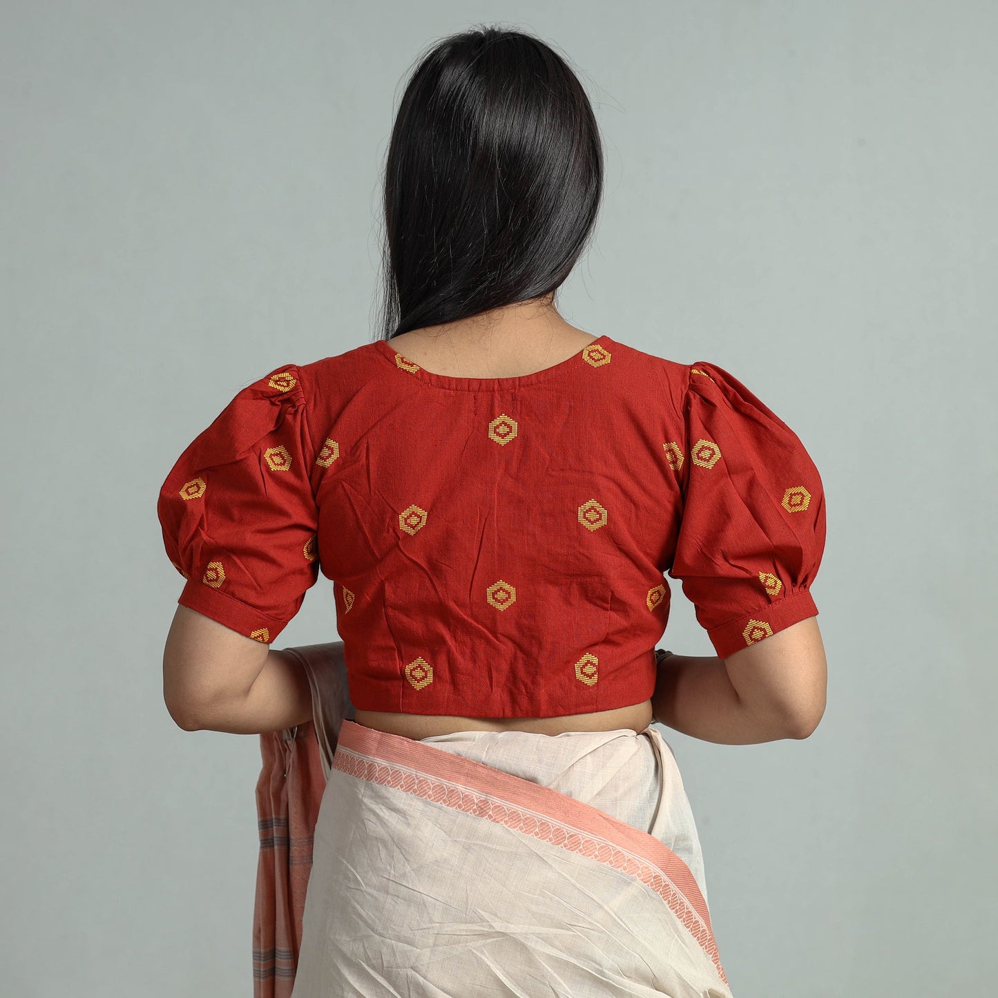 Buy Jacquard Weave Cotton Stitched Blouse