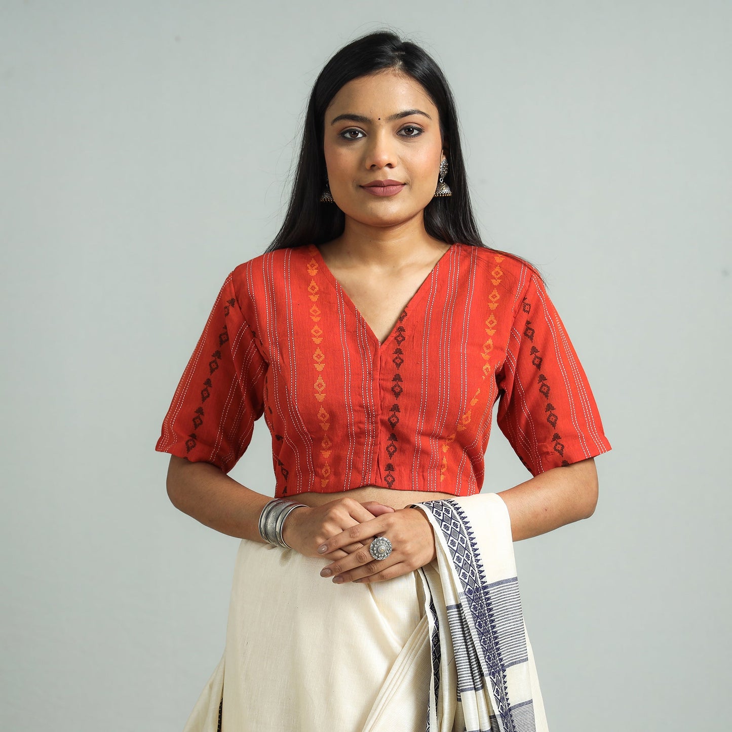 Jacquard Stitched Blouse