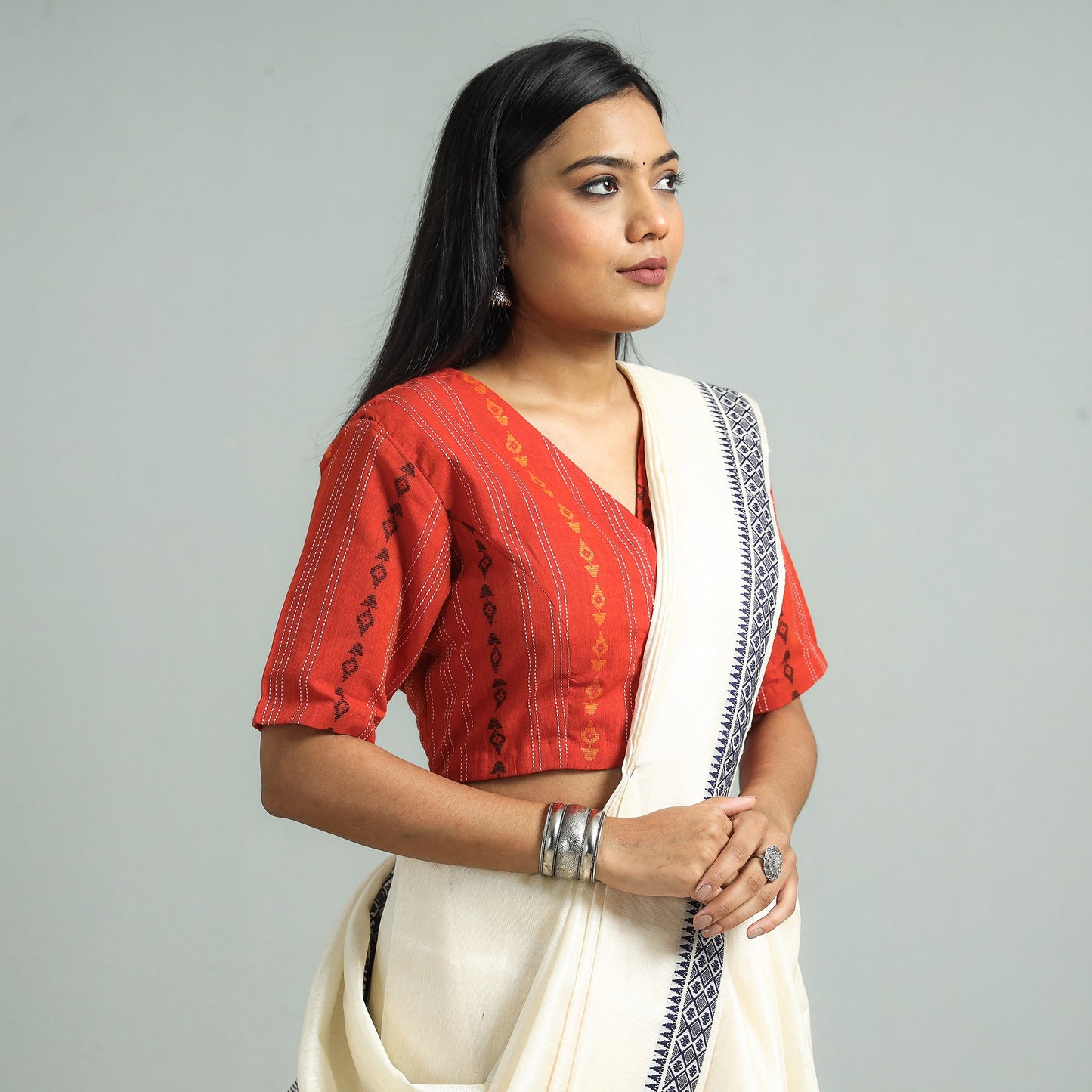 Jacquard Stitched Blouse