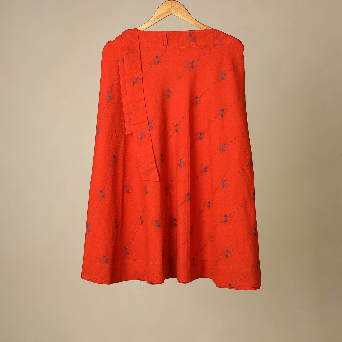 Jacquard weave cotton wrap around skirt 01 - handcrafted