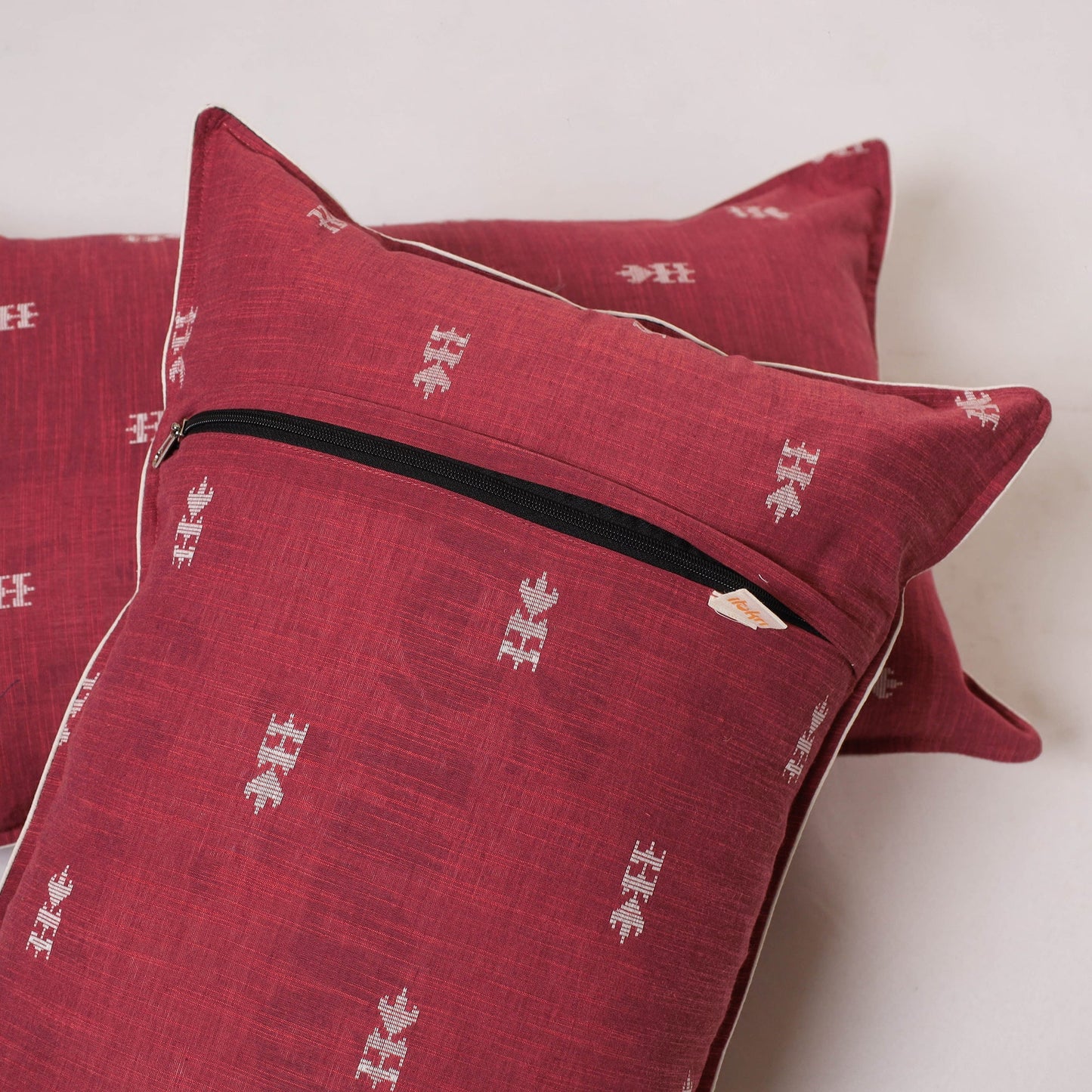 Jacquard weave pillow cover (set of 2) 05 - handcrafted