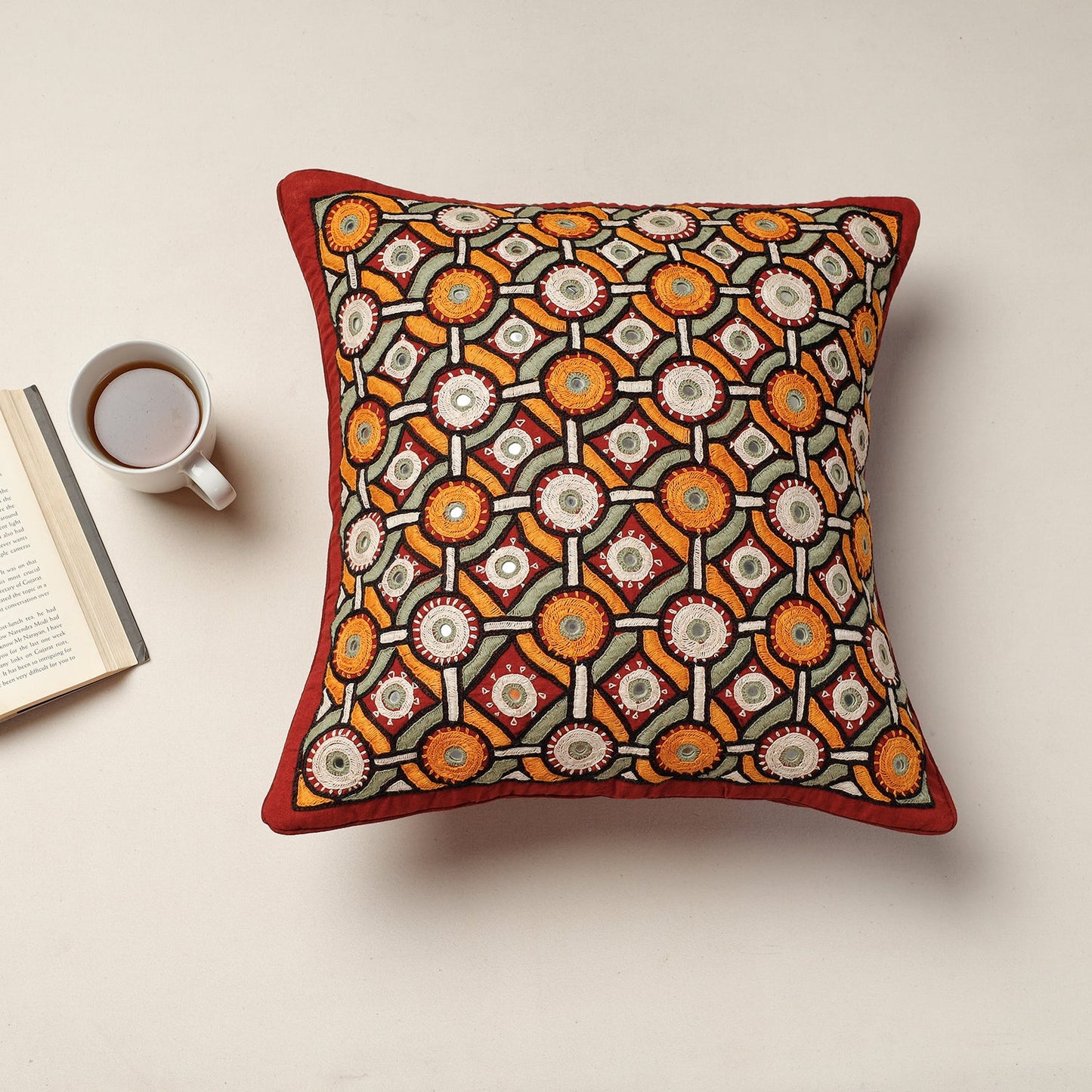 Embroidery Cotton Cushion Cover