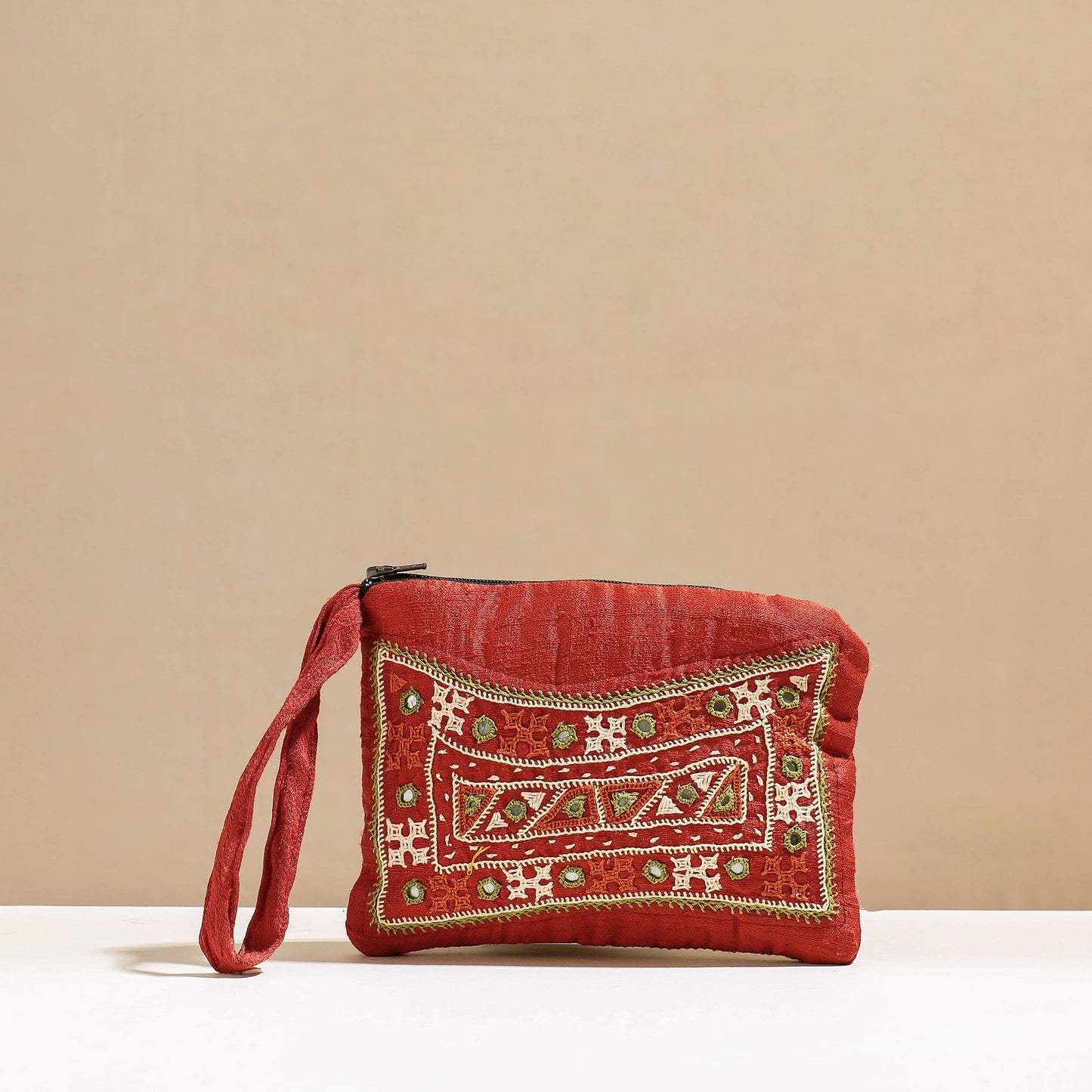 Kala Raksha Rabari Hand Embroidery Cosmetic Pouch