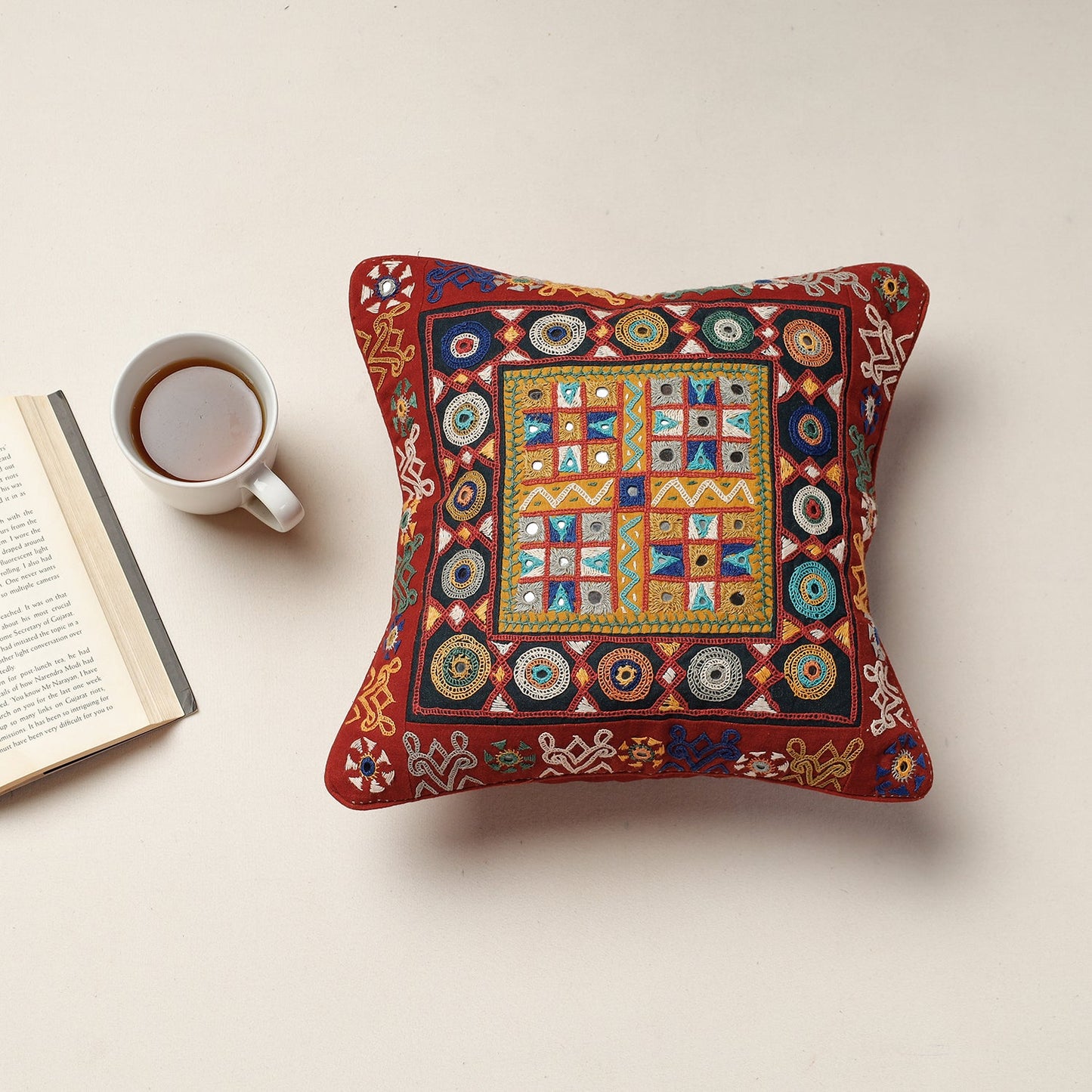 Hand Embroidery Cushion Cover