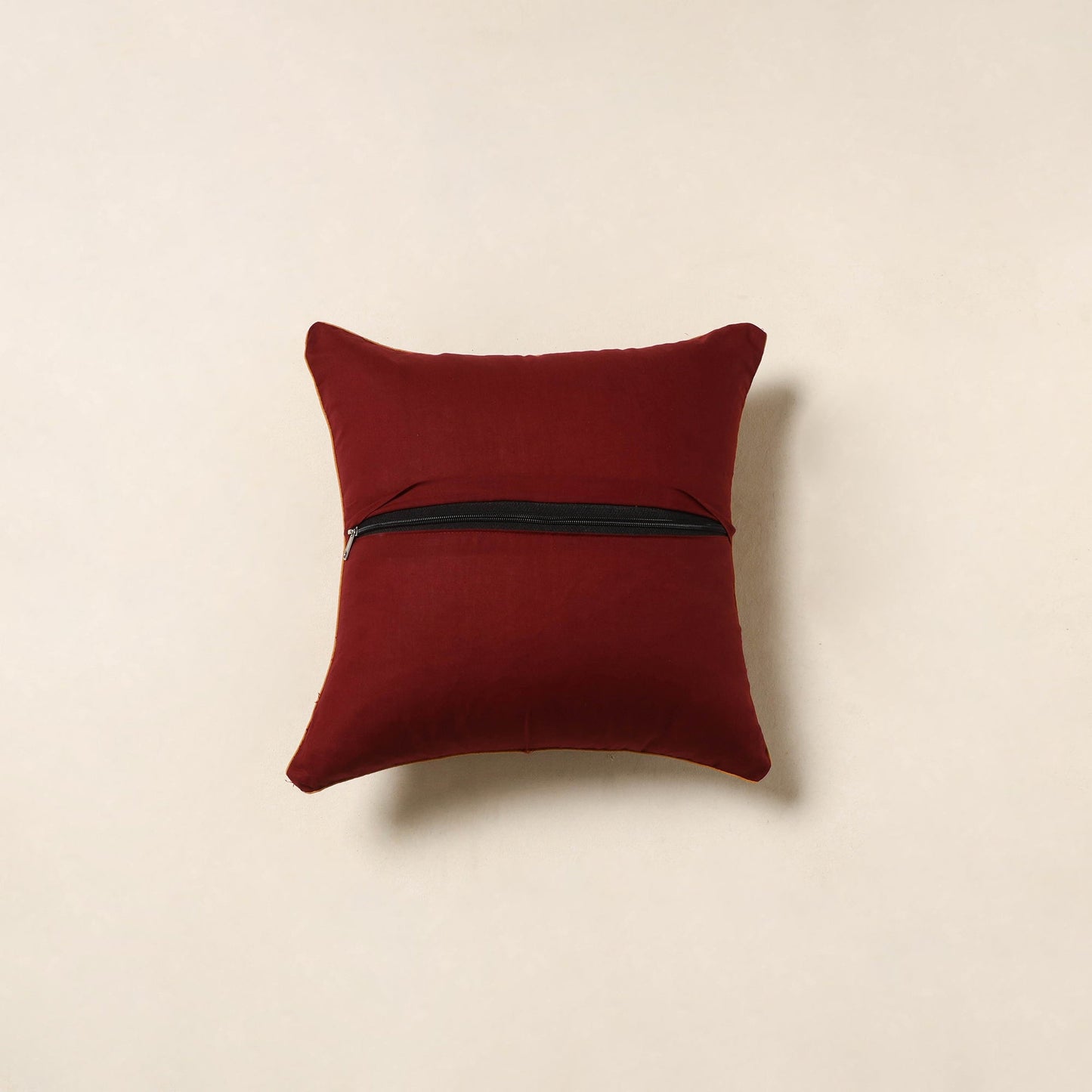 Red - kalamkari cotton cushion cover 96 - handcrafted