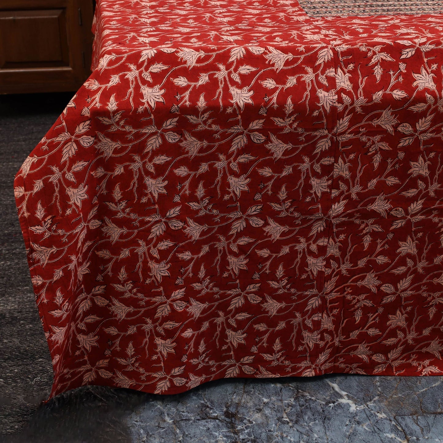 Kalamkari patchwork cotton bedsheet set 23 - handcrafted