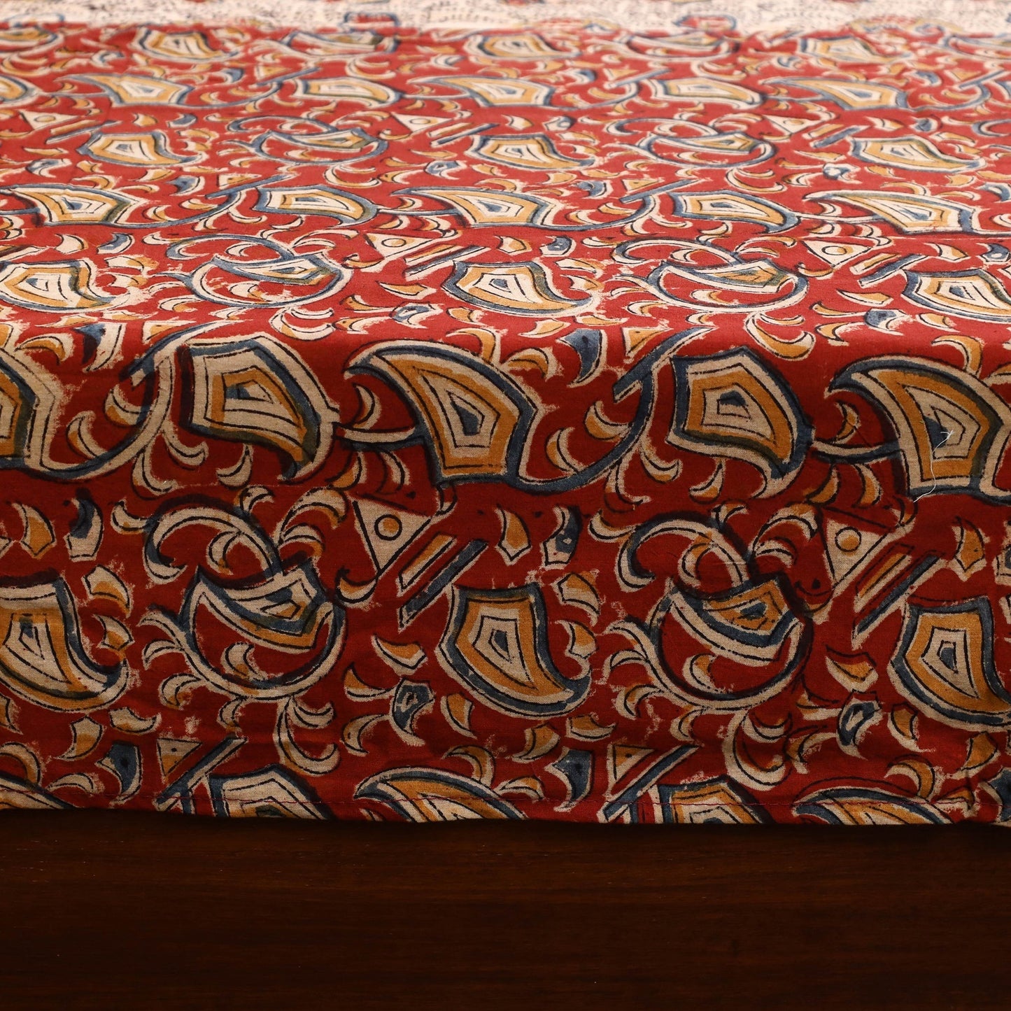 Kalamkari patchwork cotton bedsheet set 37 - handcrafted