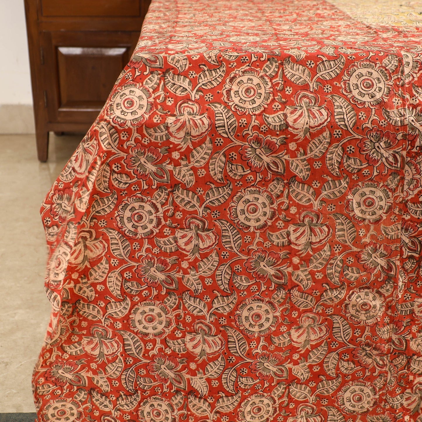 kalamkari double bed cover set