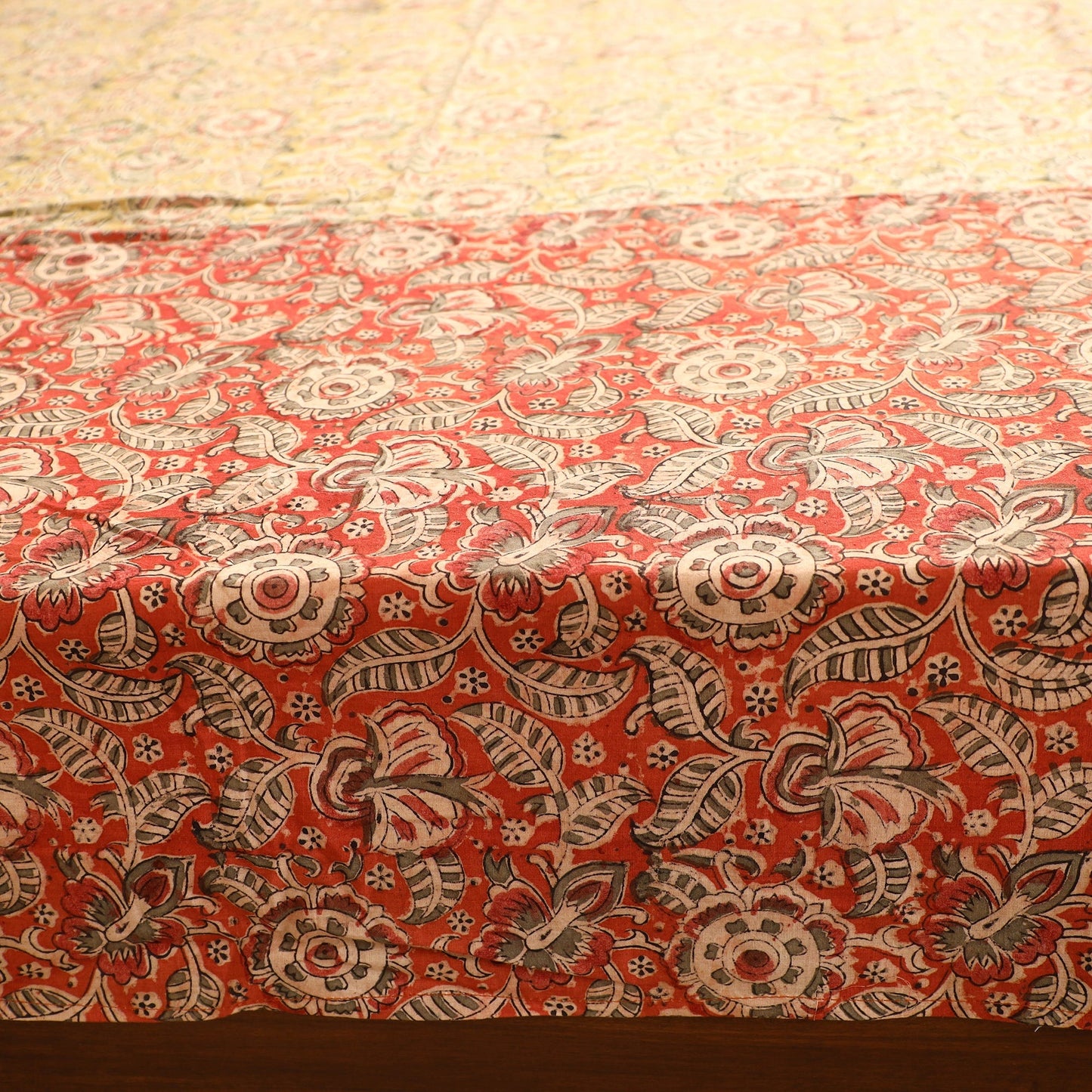 kalamkari double bed cover set