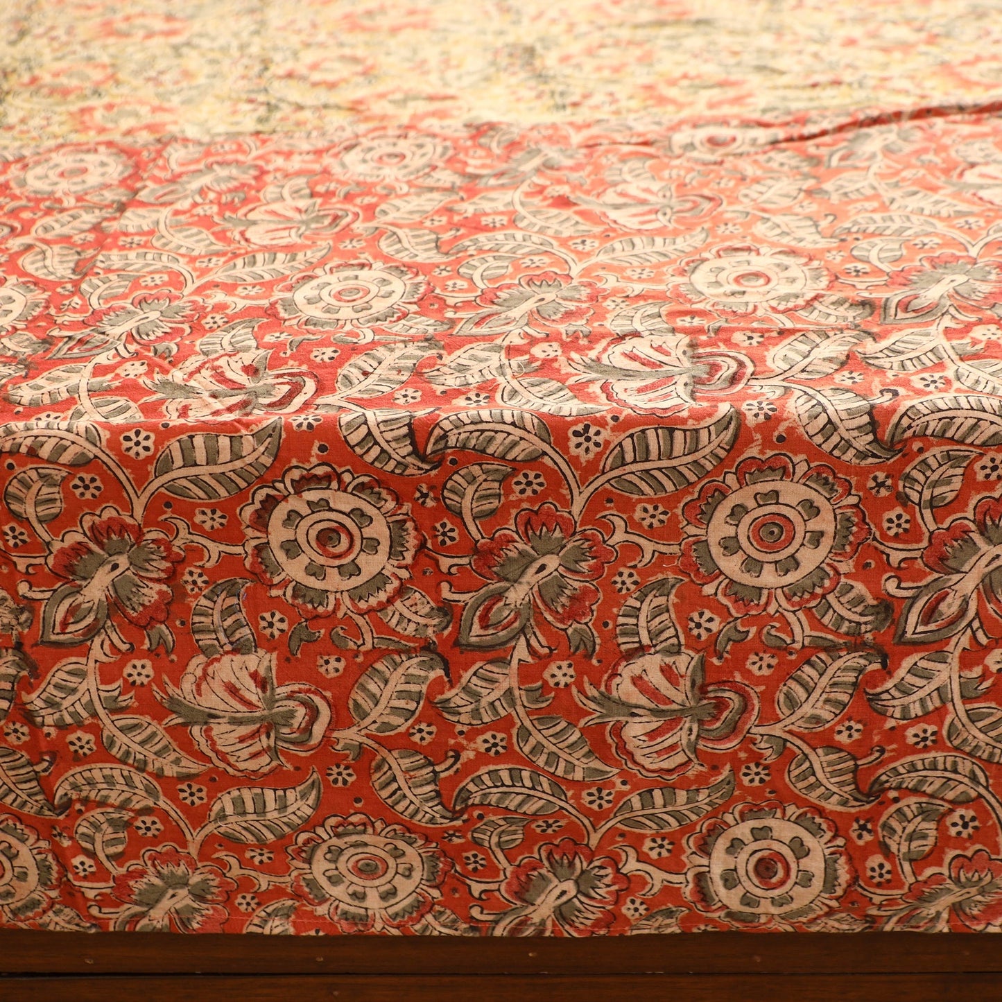 kalamkari double bed cover set