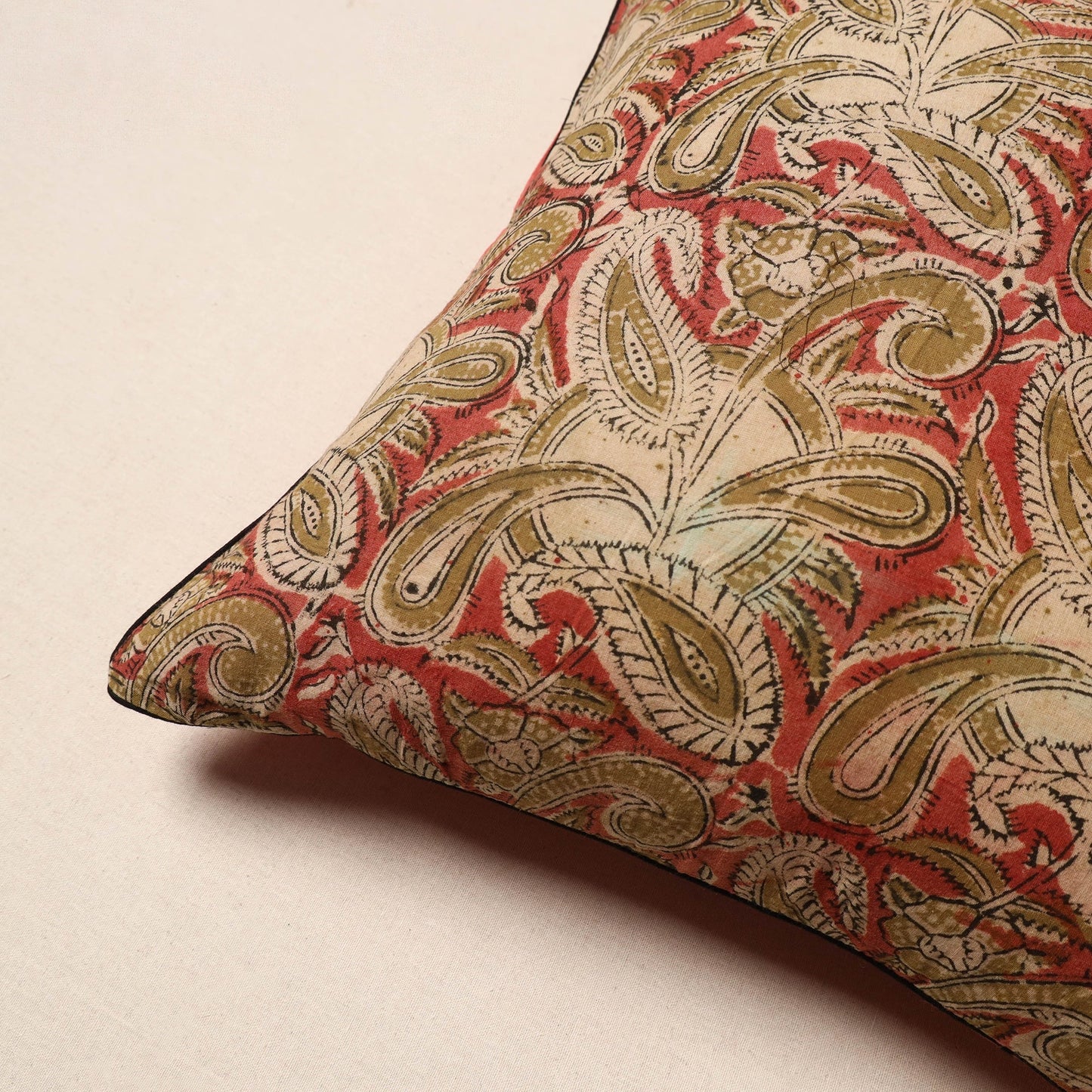 Kalamkari cotton cushion cover 31 - handcrafted