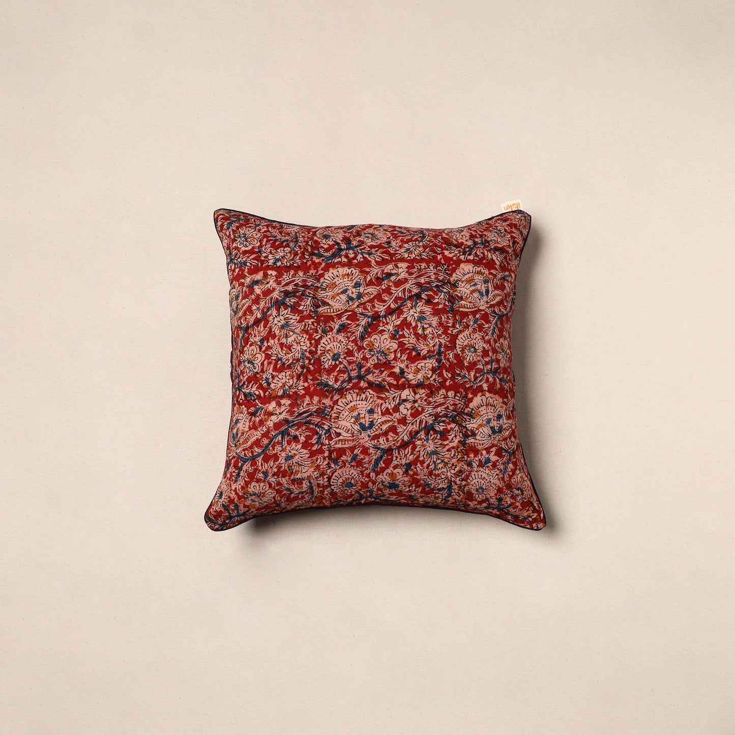 Kalamkari cotton cushion cover 36 - handcrafted