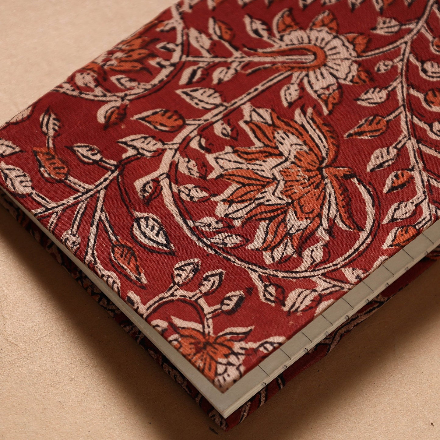 Buy Kalamkari Fabric Cover Handmade Paper Notebook Online at iTokri.com