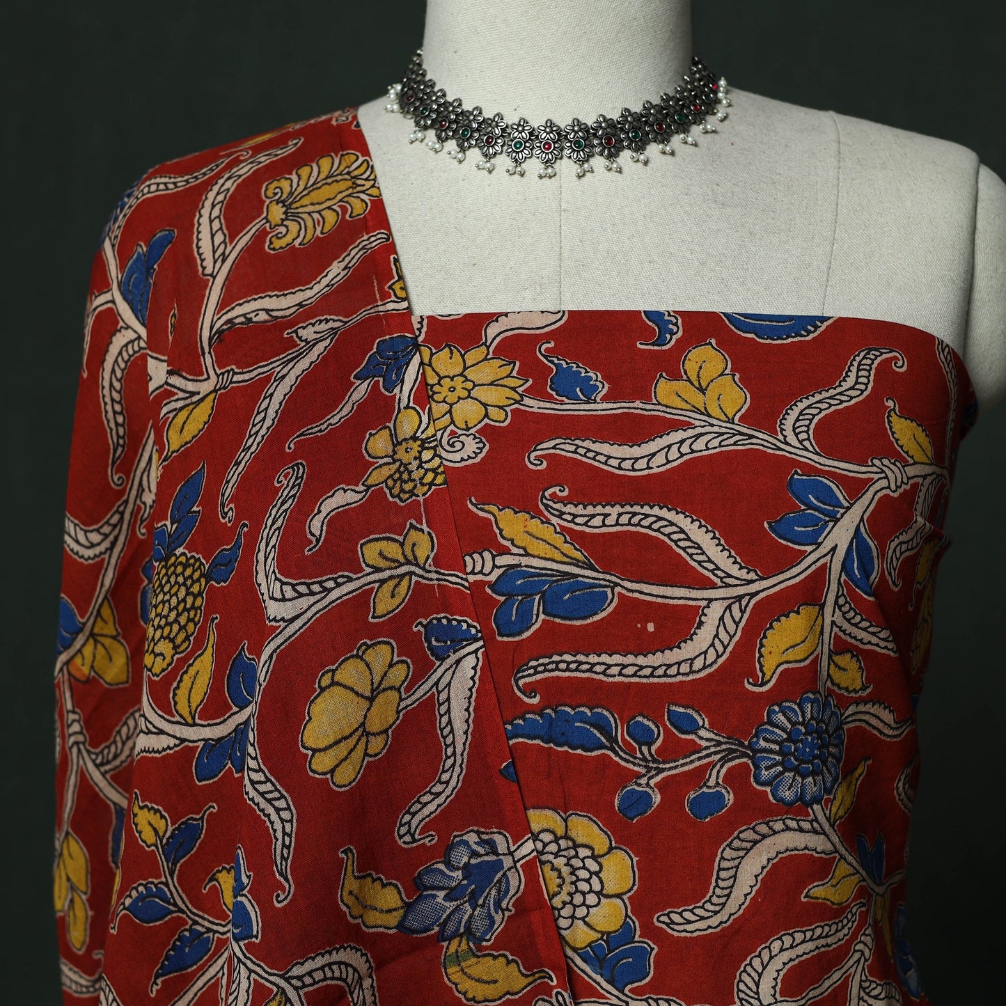 Kalamkari printed cotton 2pc unstitched dress material 25