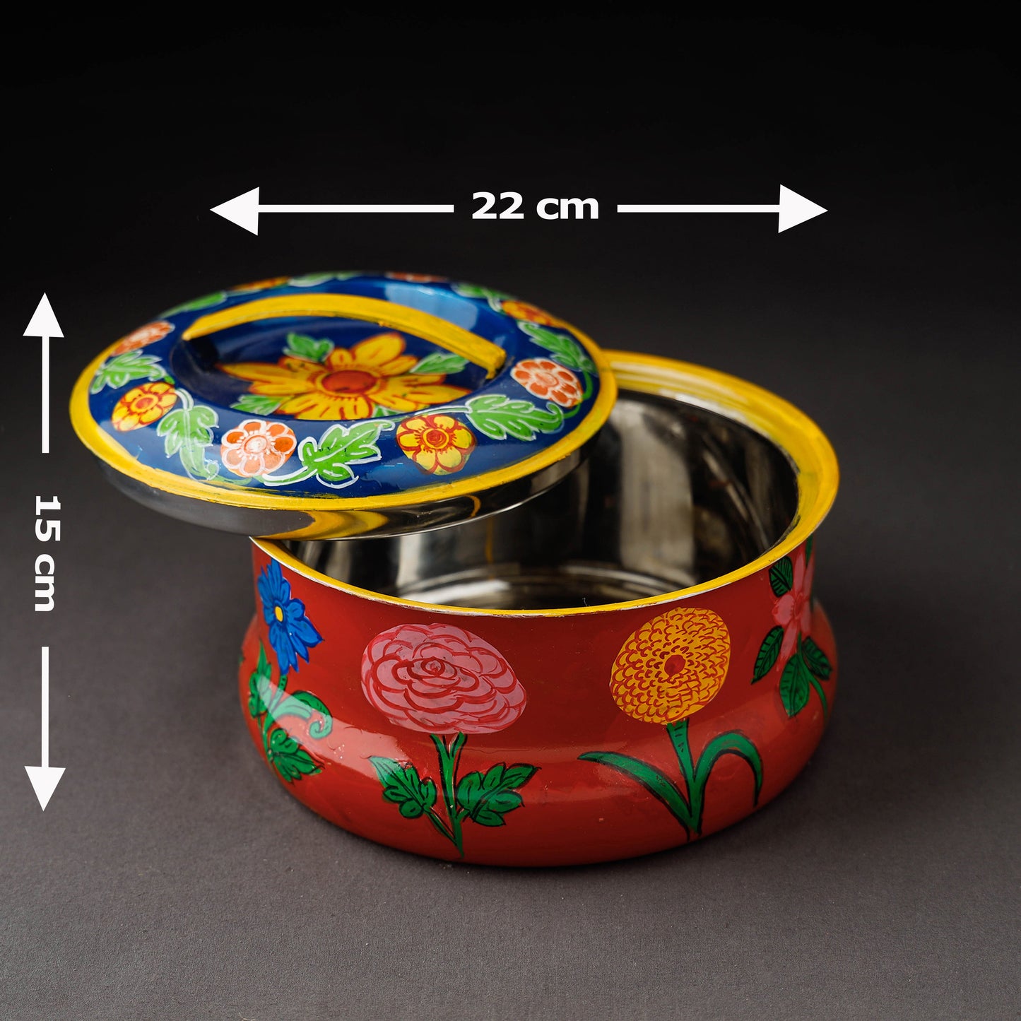 Kavad Handpainted Stainless Steel Casserole