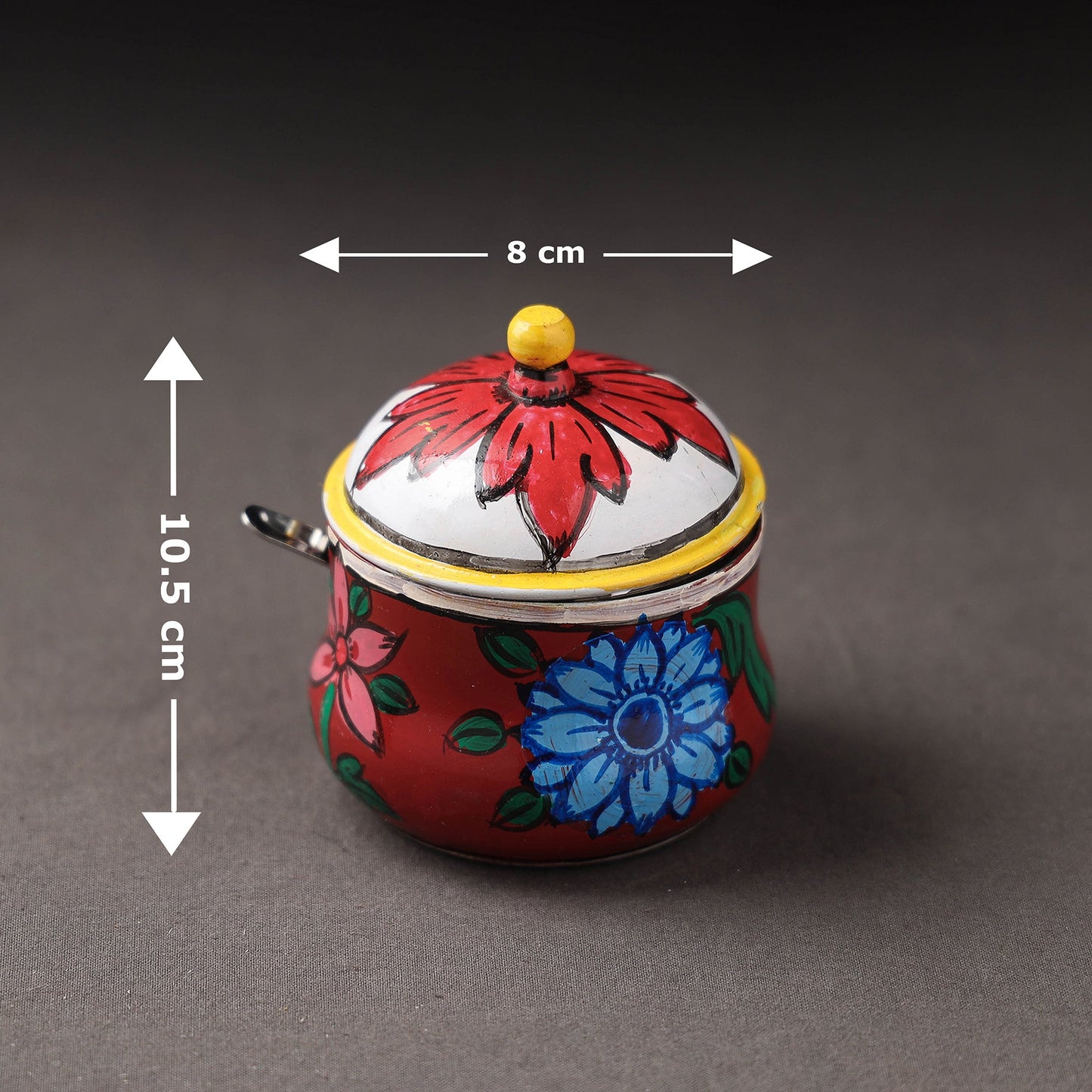 Kavad Handpainted Stainless Steel Ghee Pot