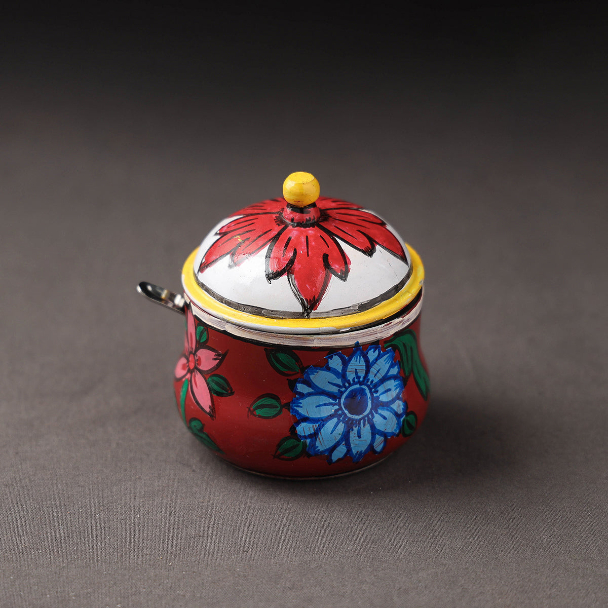 Kavad Handpainted Stainless Steel Ghee Pot