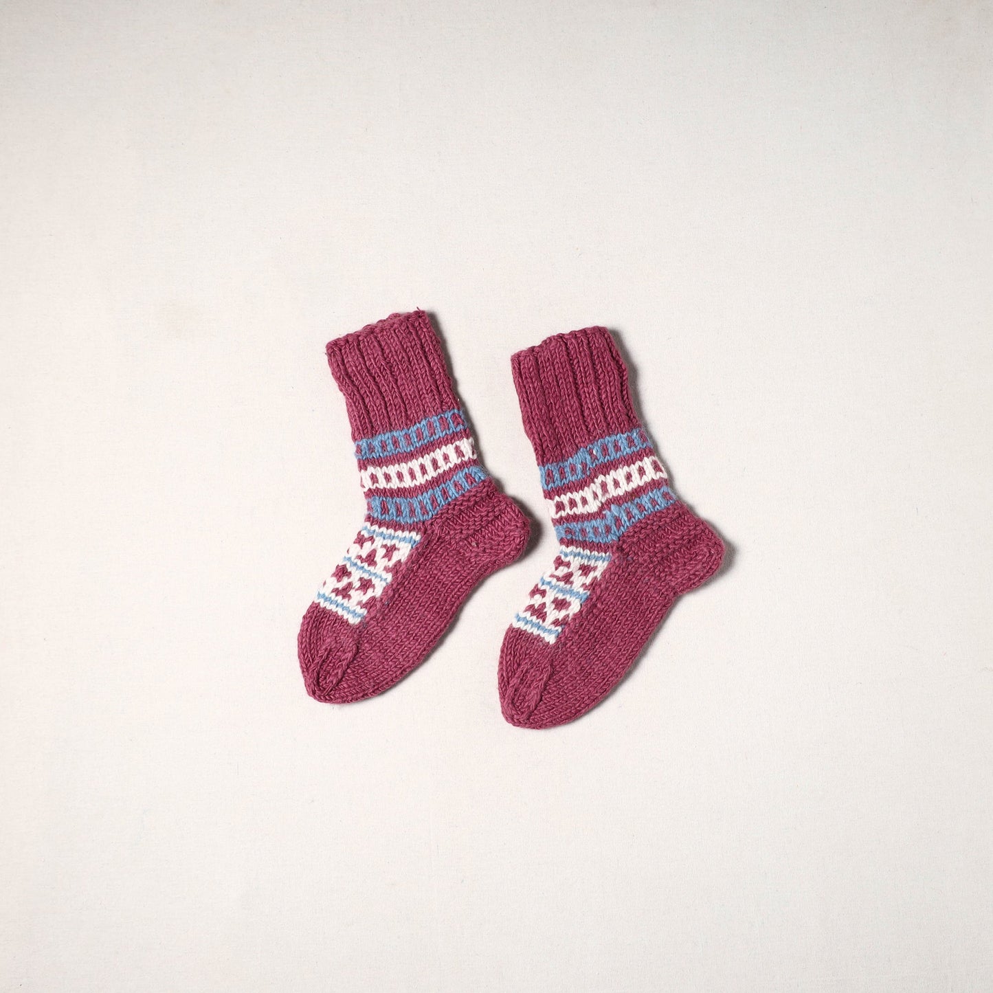 Red - kullu karishma hand knitted angora x merino wool