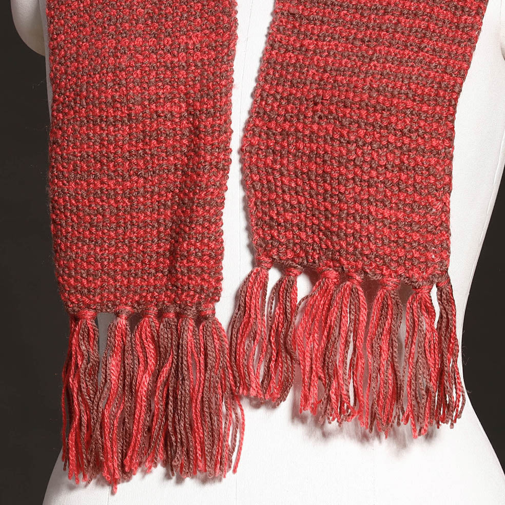 Kumaun Hand Knitted Woolen Muffler (66 in)