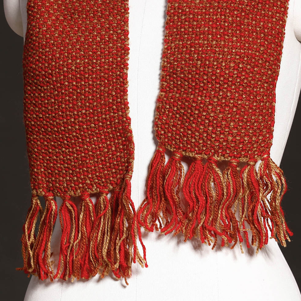 Kumaun Hand Knitted Woolen Muffler (66 in)