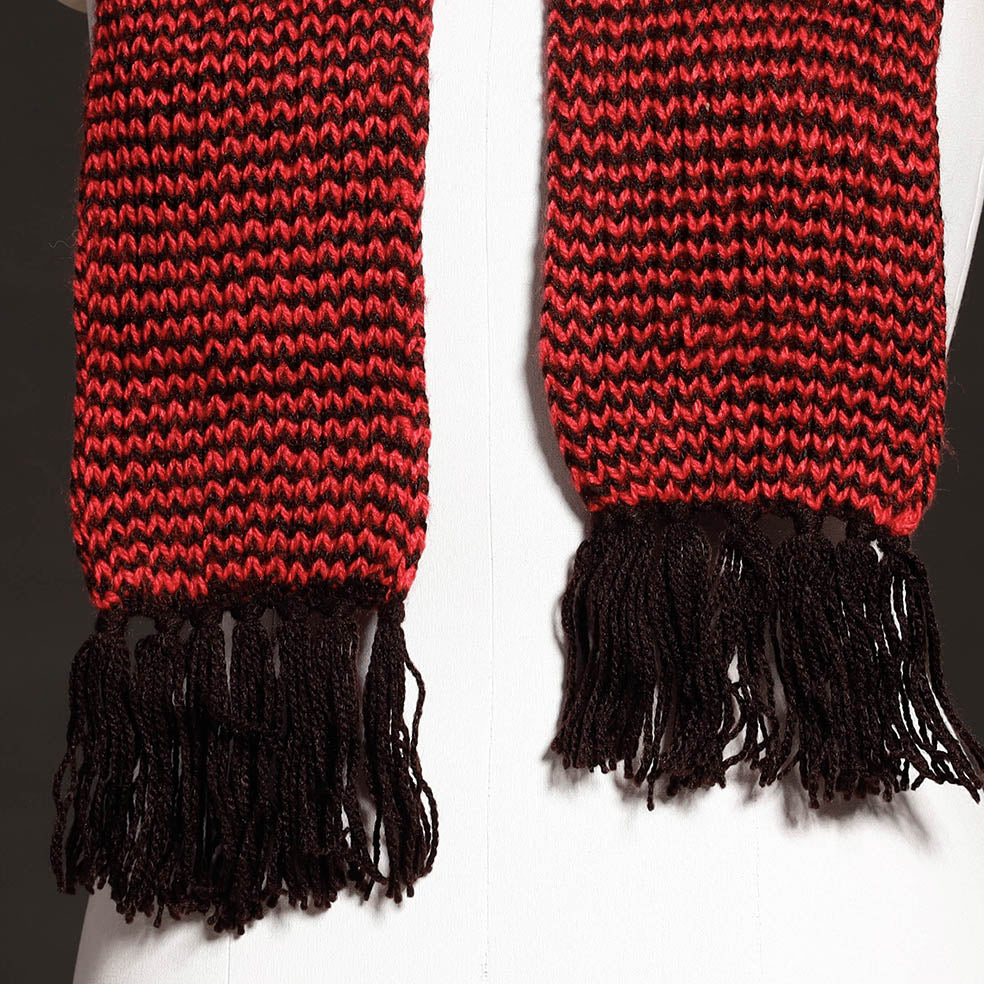 Kumaun Hand Knitted Woolen Muffler (66 in)