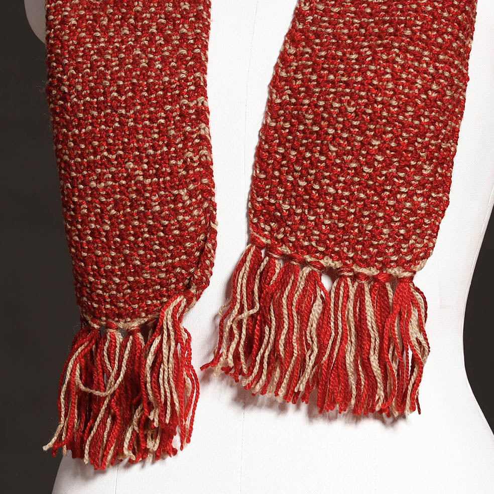 Kumaun Hand Knitted Woolen Muffler (66 in)