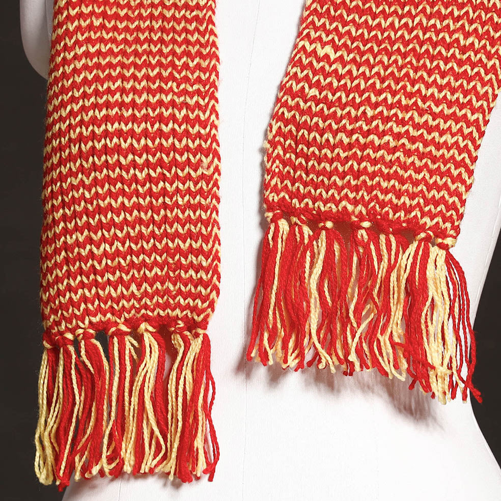Kumaun Hand Knitted Woolen Muffler (66 in)