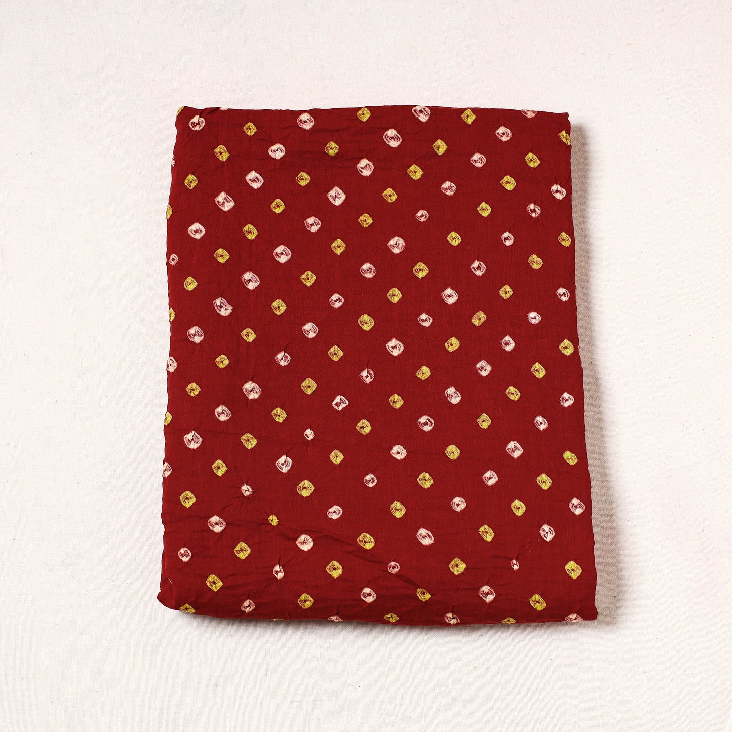 Kutch Bandhani Tie-Dye Satin Cotton Precut Fabric