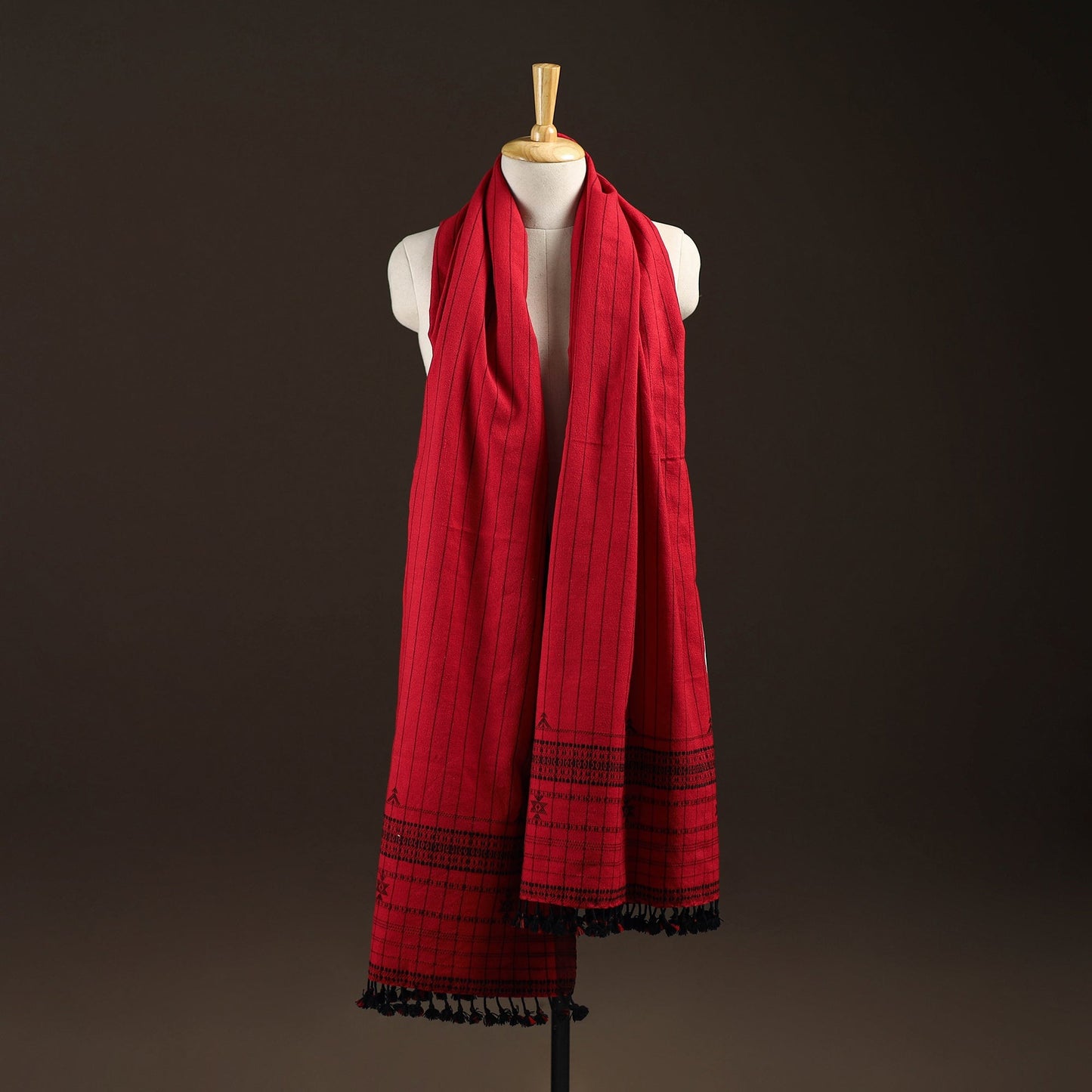 Kutch bhujodi handwoven merino wool shawl 110 - handcrafted