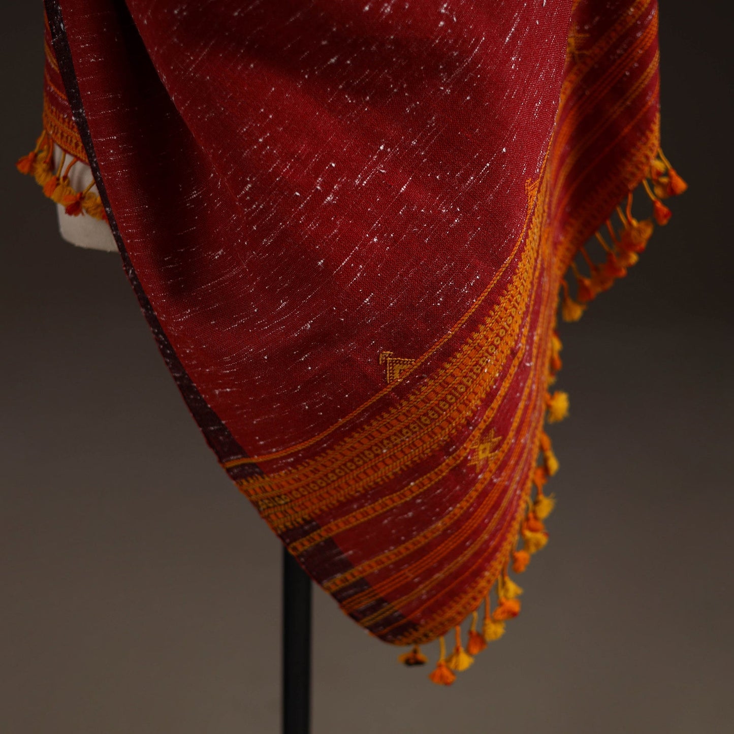 Kutch bhujodi handwoven merino wool shawl 45 - handcrafted