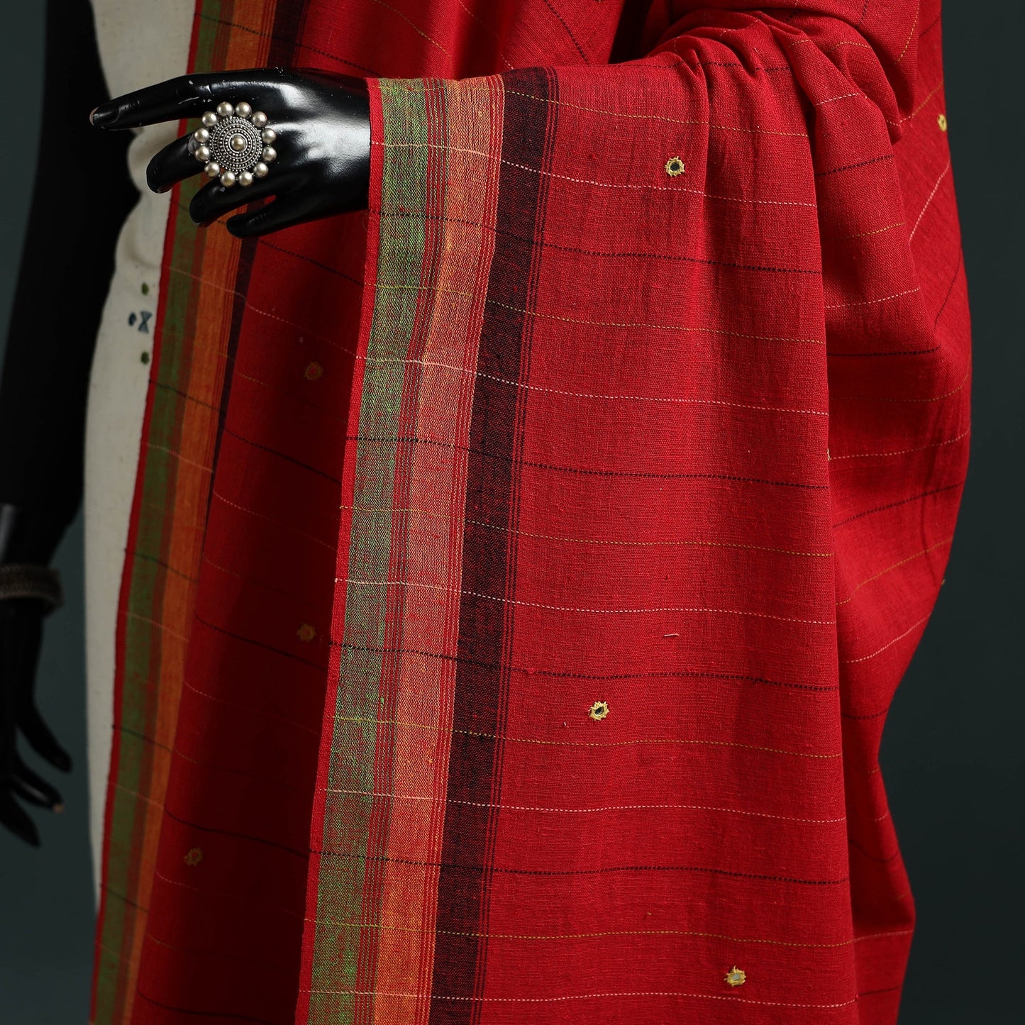 Kutch bhujodi handwoven mirror work organic kala cotton