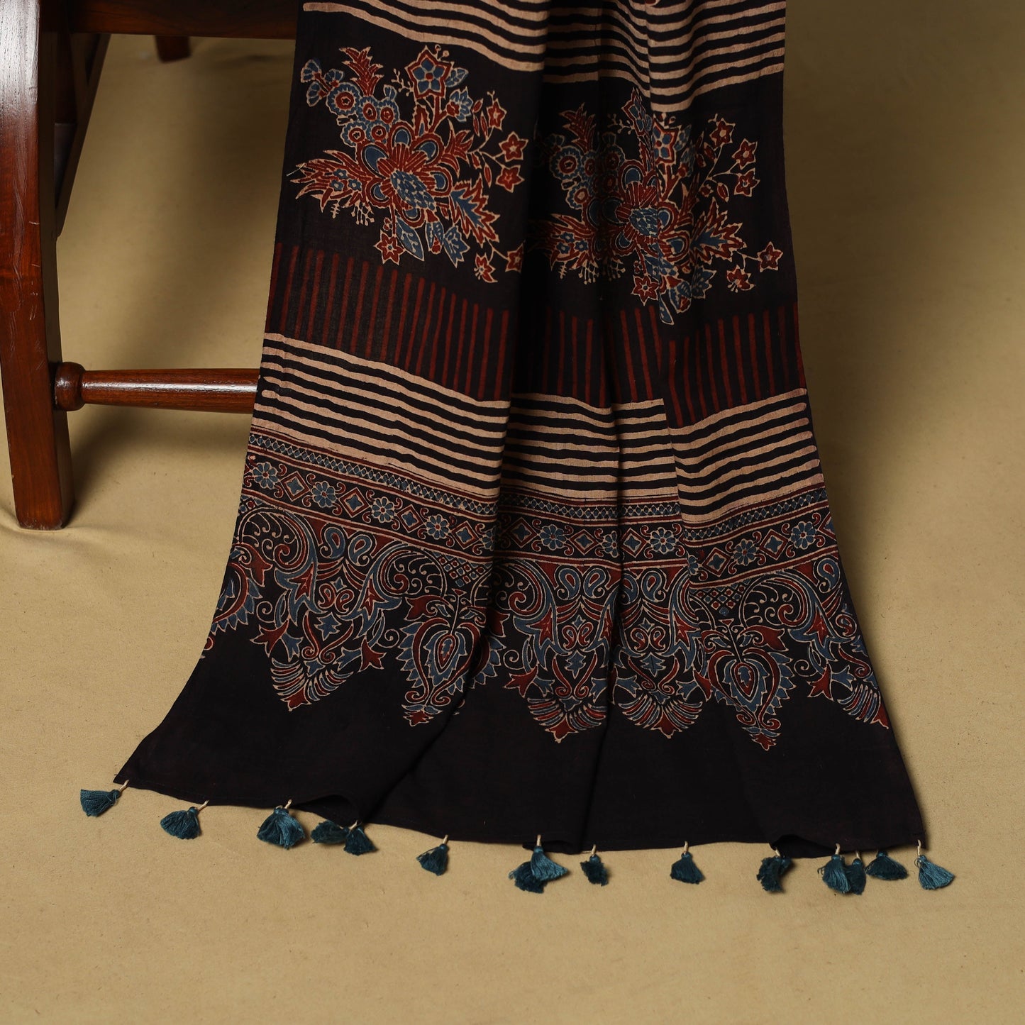 Kutch hand natural dyed 3pc unstitched dress material 28