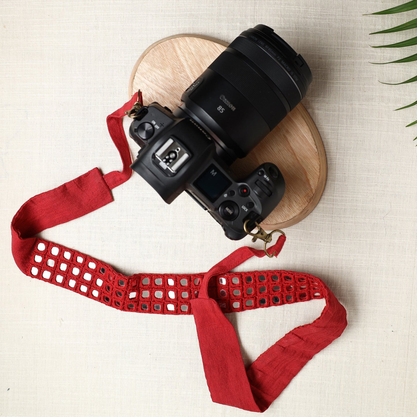 Mirror Work Kutchi Embroidery Fabric Camera Belt