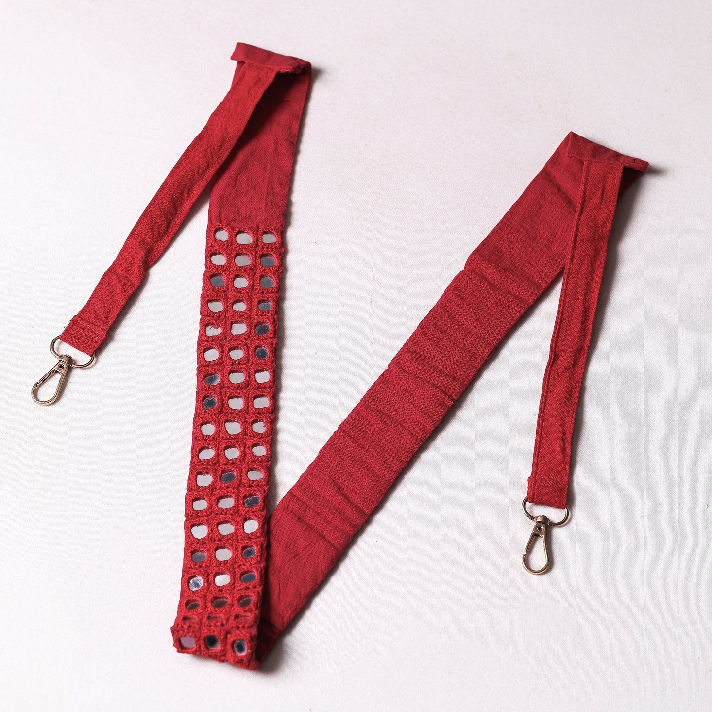 Mirror Work Kutchi Embroidery Fabric Camera Belt