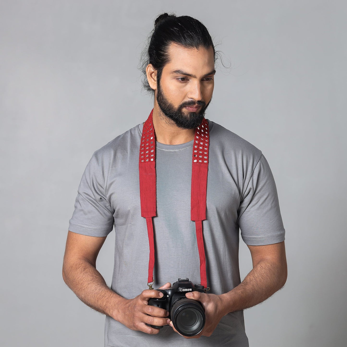 Mirror Work Kutchi Embroidery Fabric Camera Belt