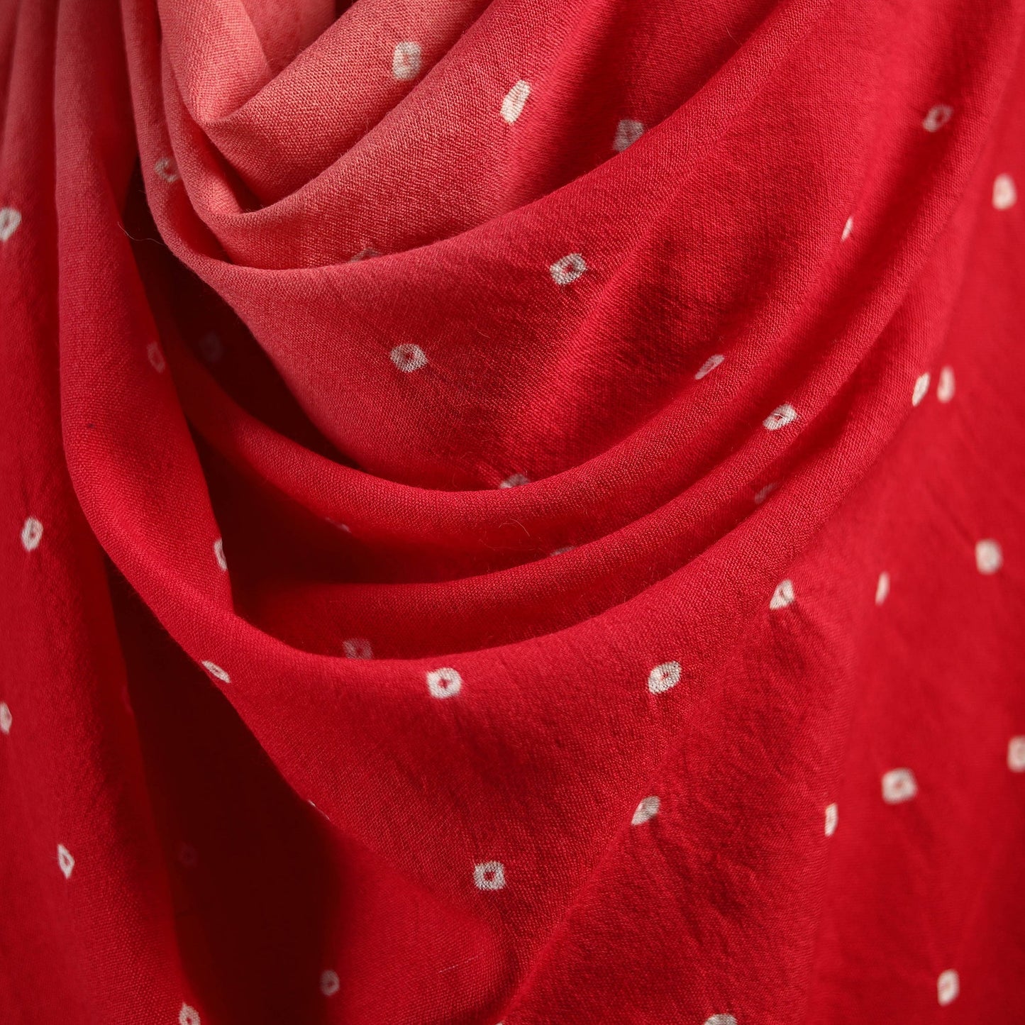 Kutch handwoven merino wool bandhani tie-dye shawl 140