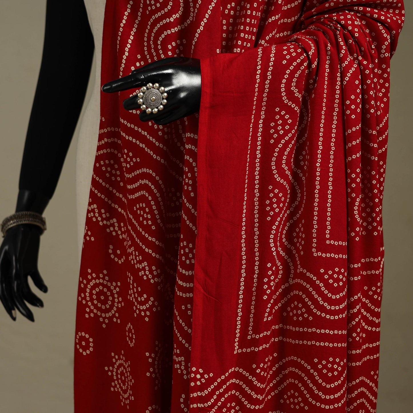 Kutch printed rayon dupatta 50 - handcrafted