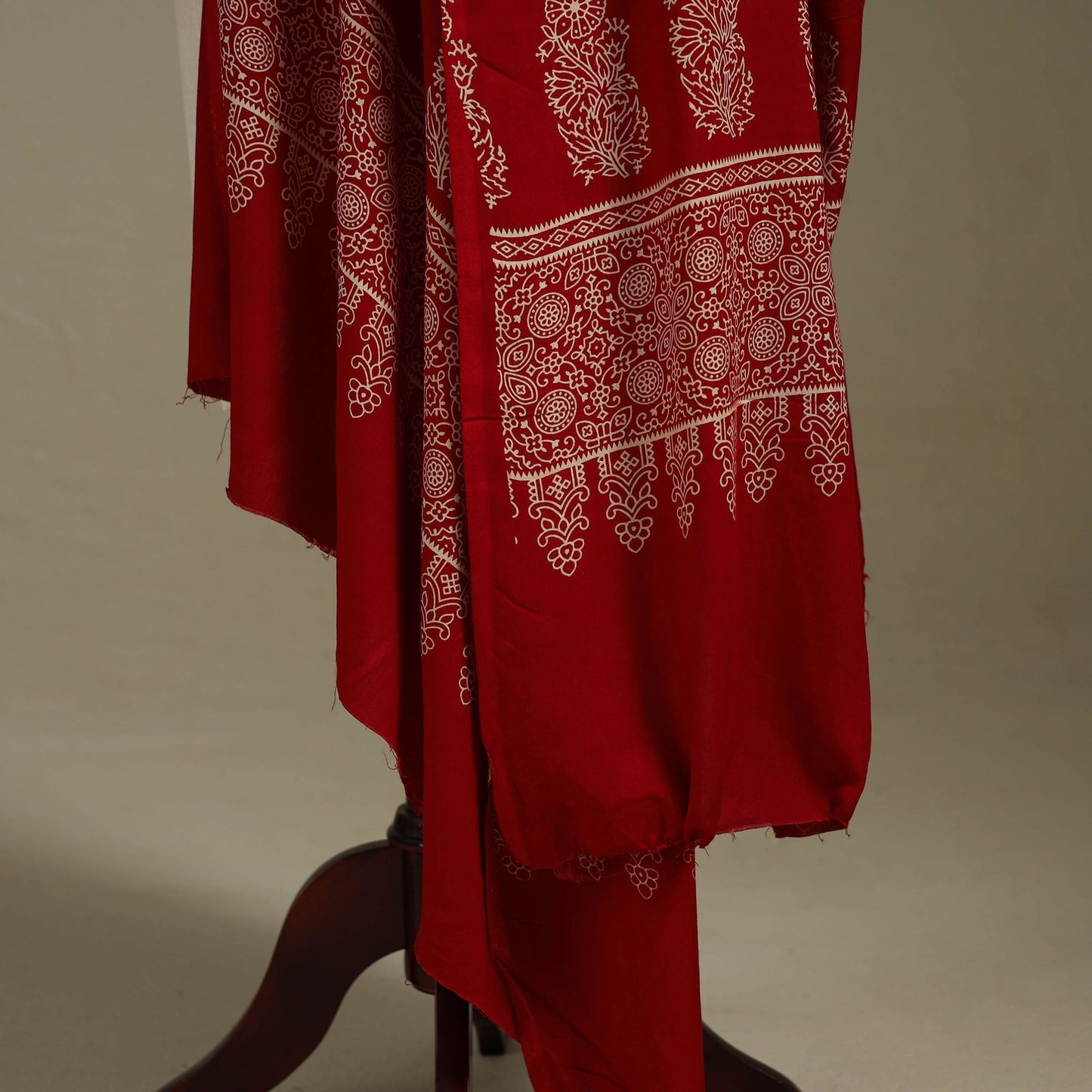 Kutch printed rayon dupatta 53 - handcrafted