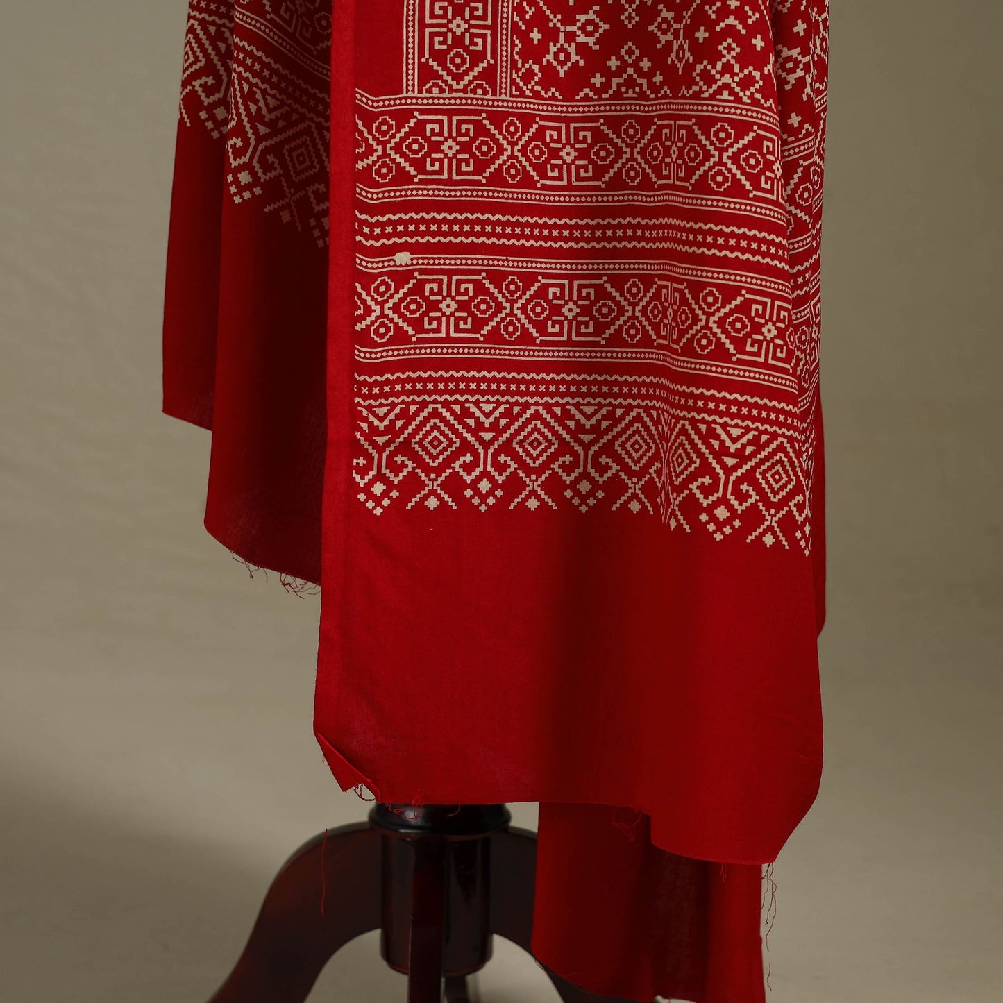 Kutch printed rayon dupatta 60 - handcrafted