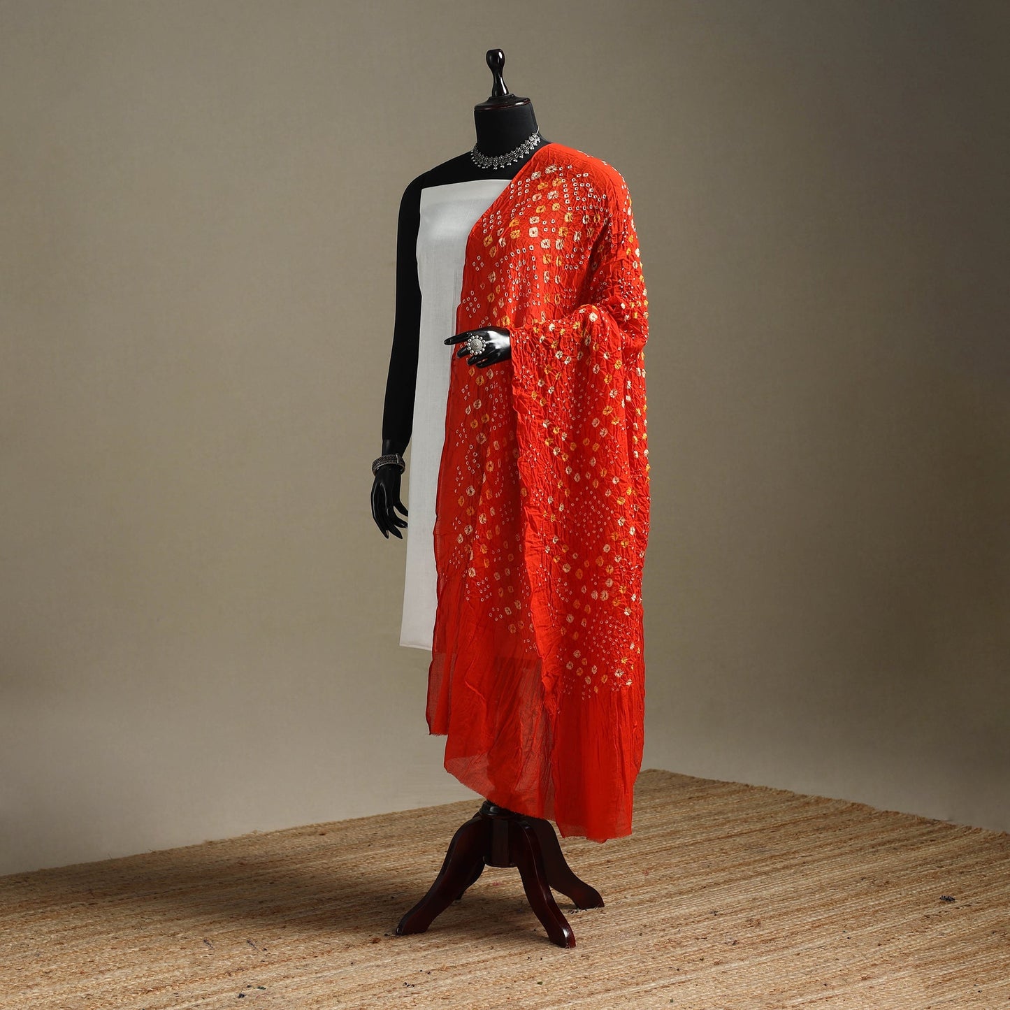 Kutch tie-dye cotton bandhani dupatta 92 - handcrafted