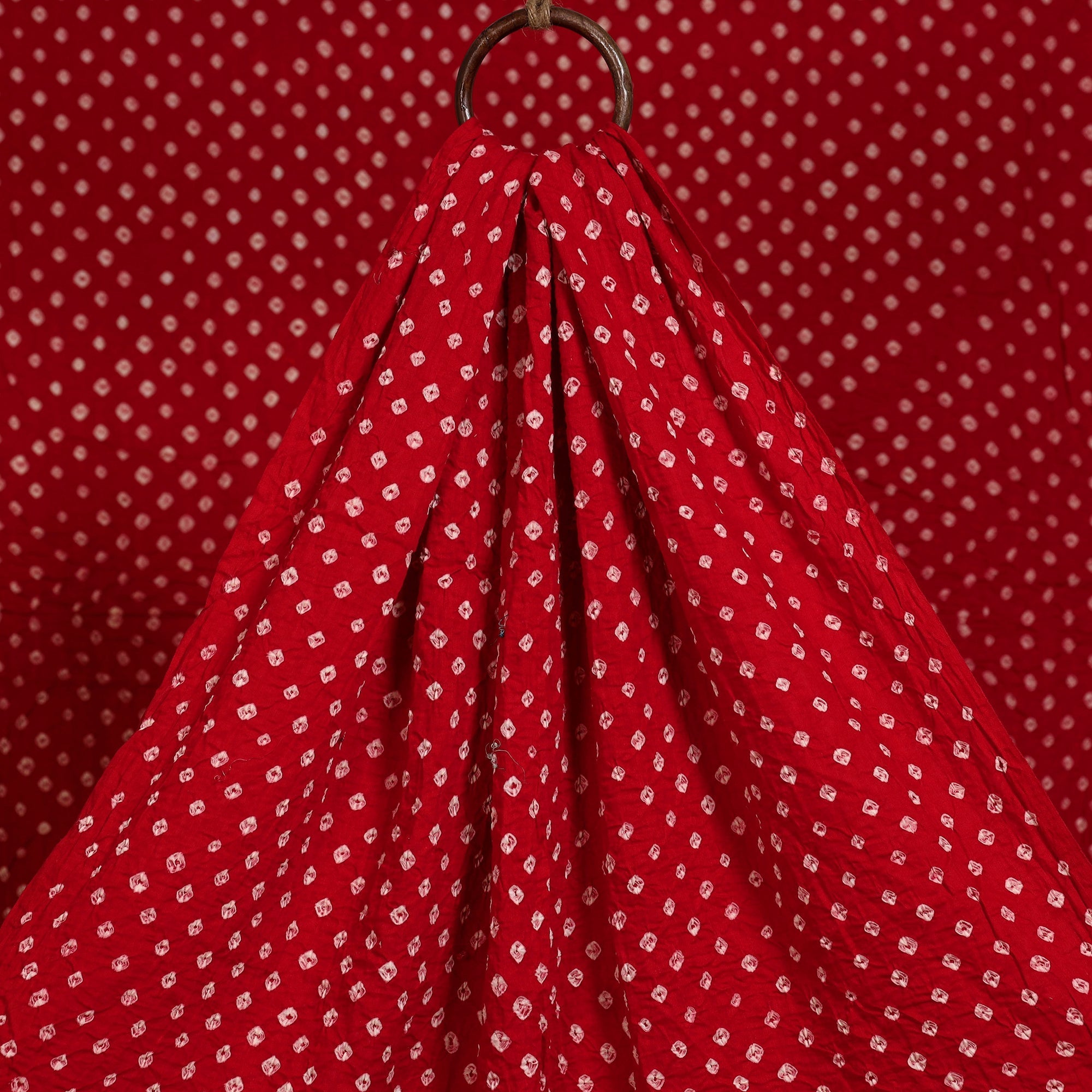 Red - Kutch Tie & Dye Georgette Bandhani Stole 01