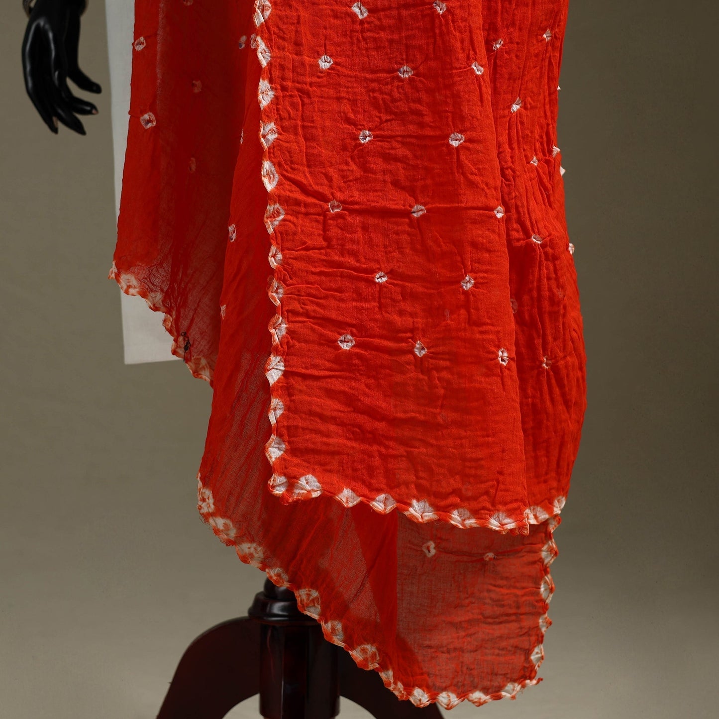 Kutch tie-dye mul cotton shibori bandhani dupatta 35