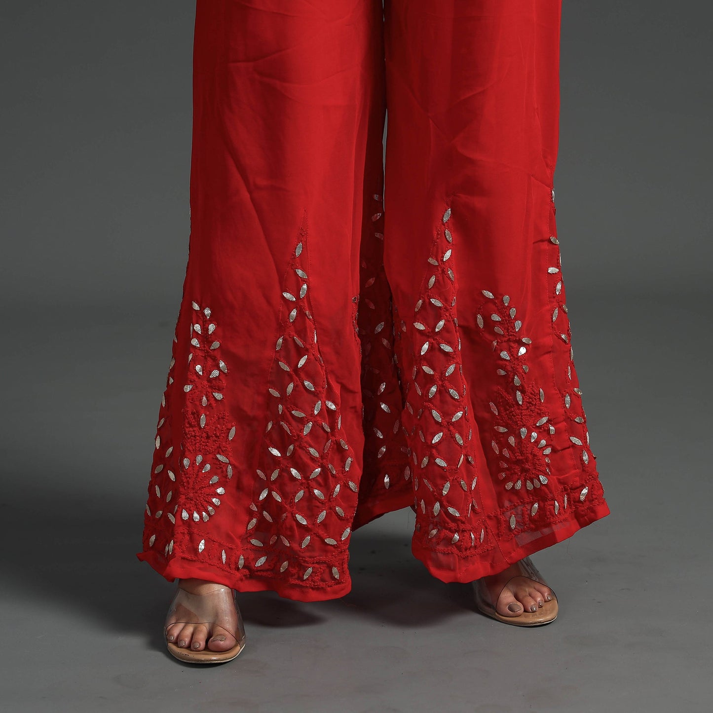 chikankari palazzo