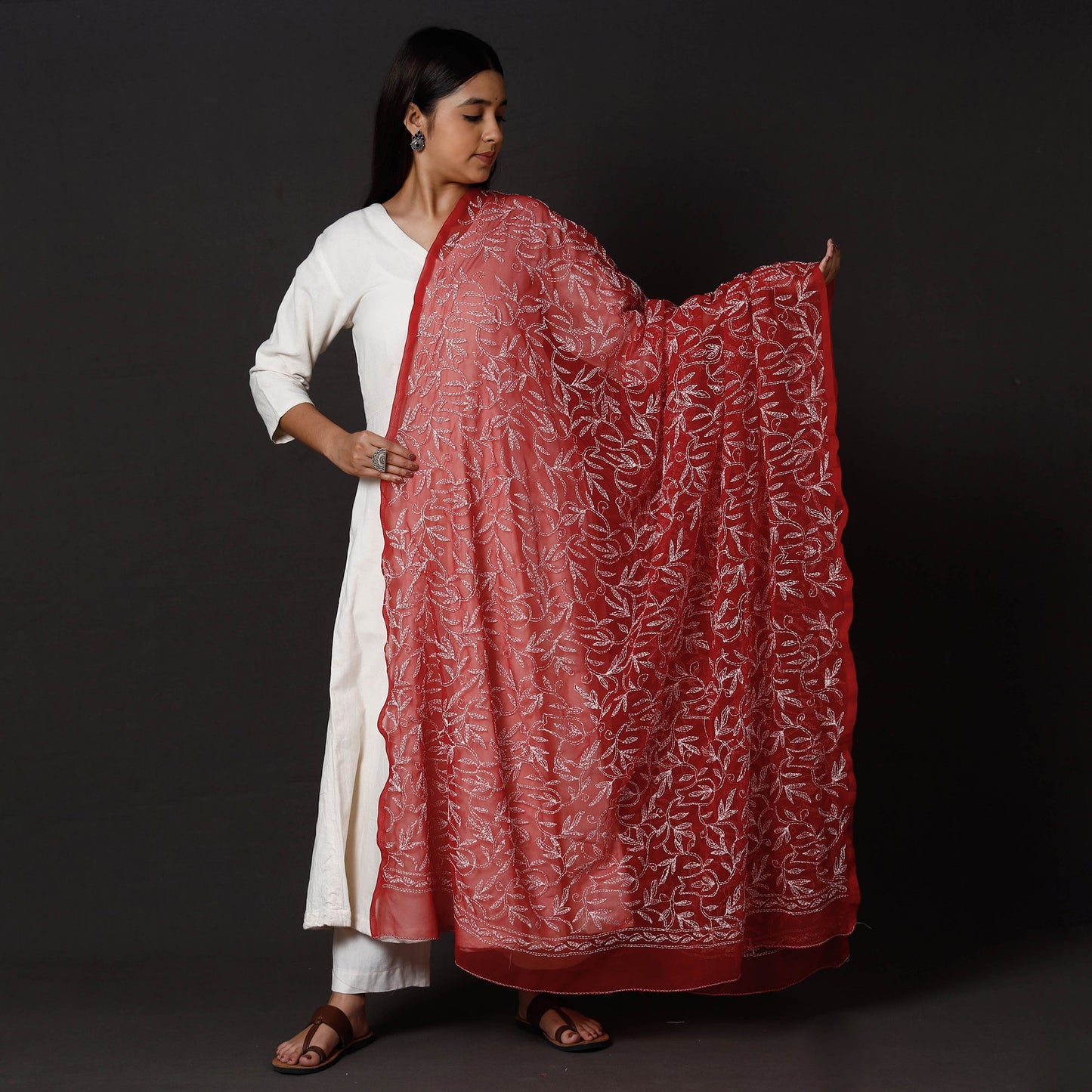 Chikankari Dupatta